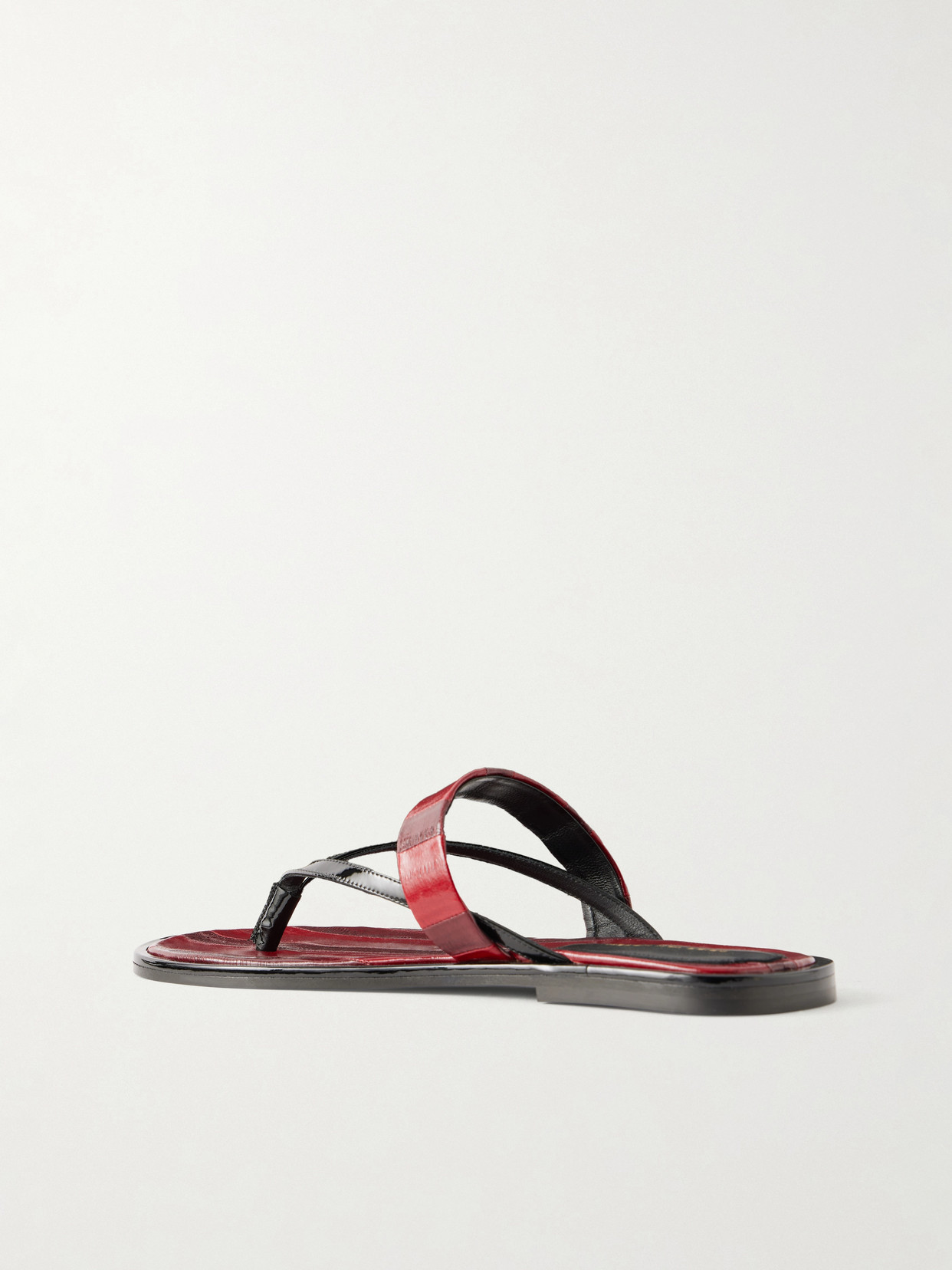 Eel-Effect Sandals