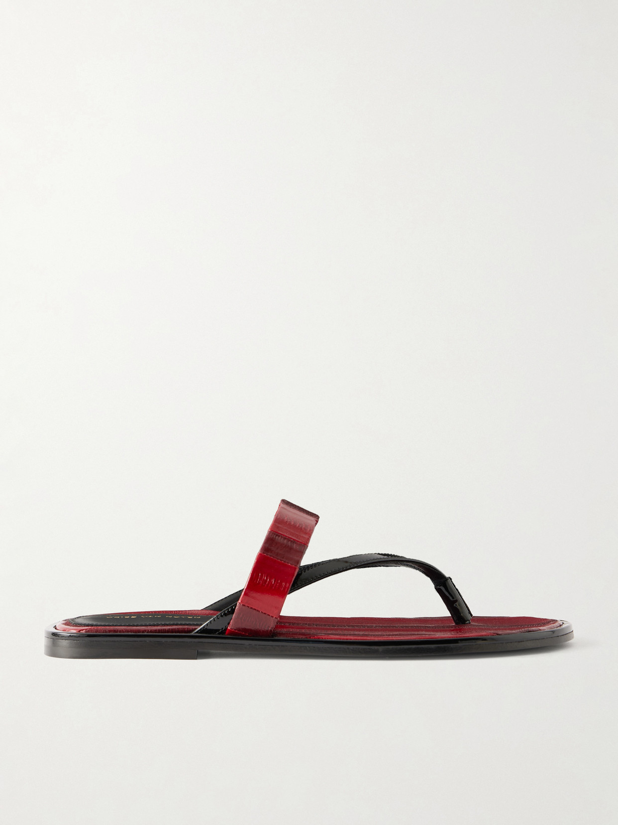 Eel-Effect Sandals
