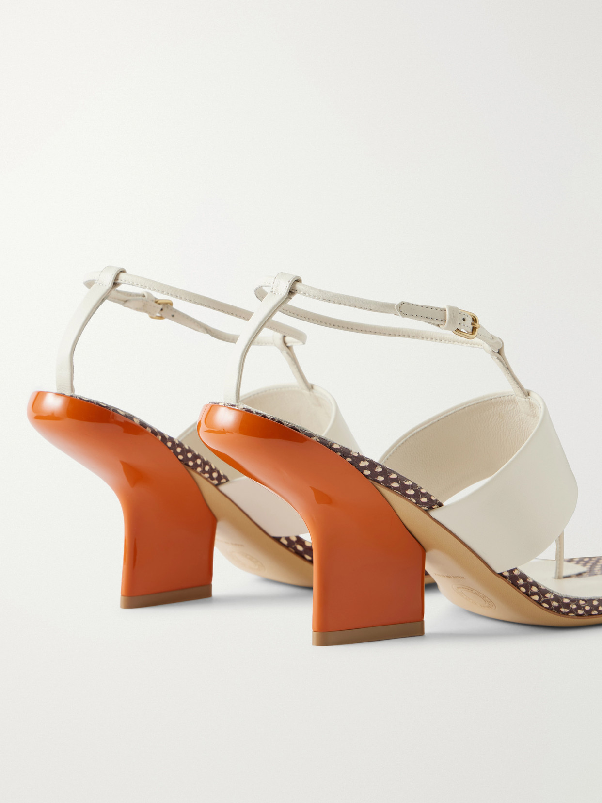 Snake-Effect Sandals