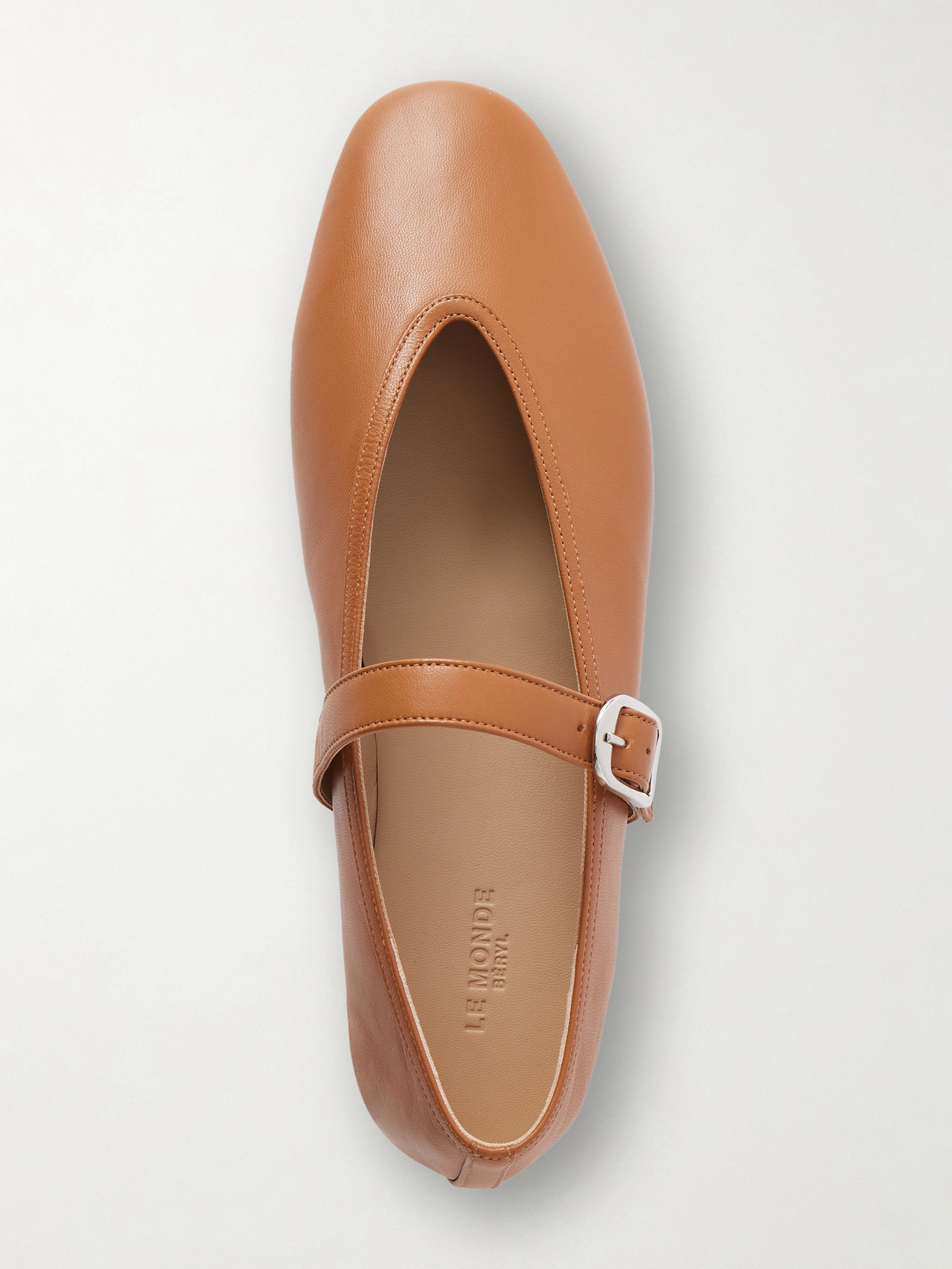 Le Monde Béryl - Stella Leather Mary Jane Ballet Flats