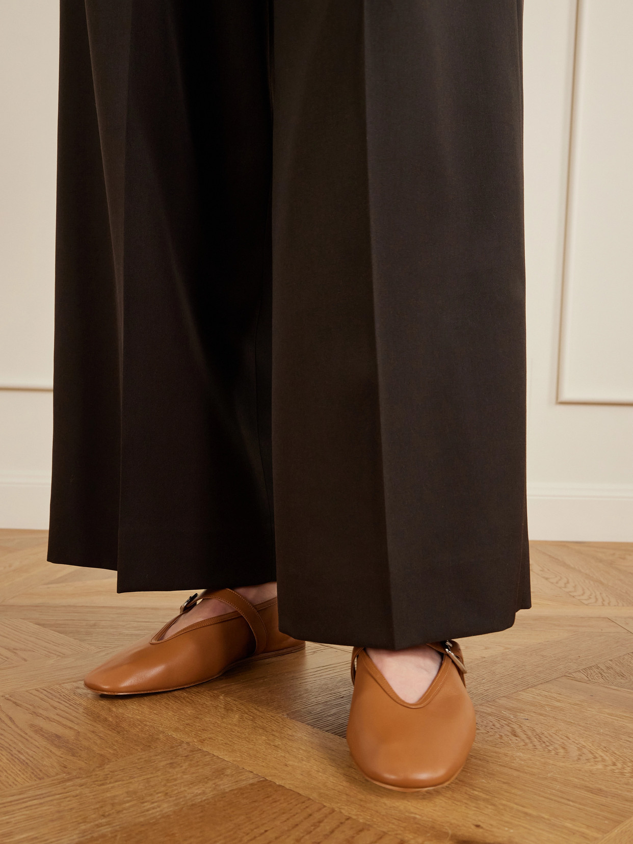 Le Monde Béryl - Stella Leather Mary Jane Ballet Flats