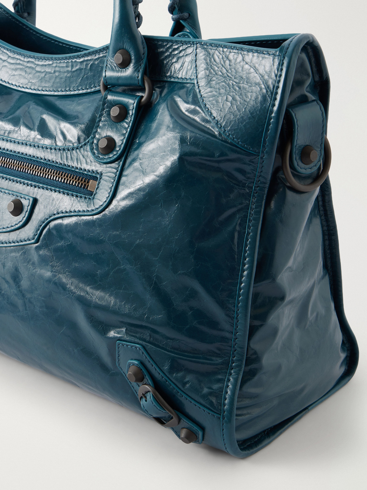 Le City Studded Leather Tote