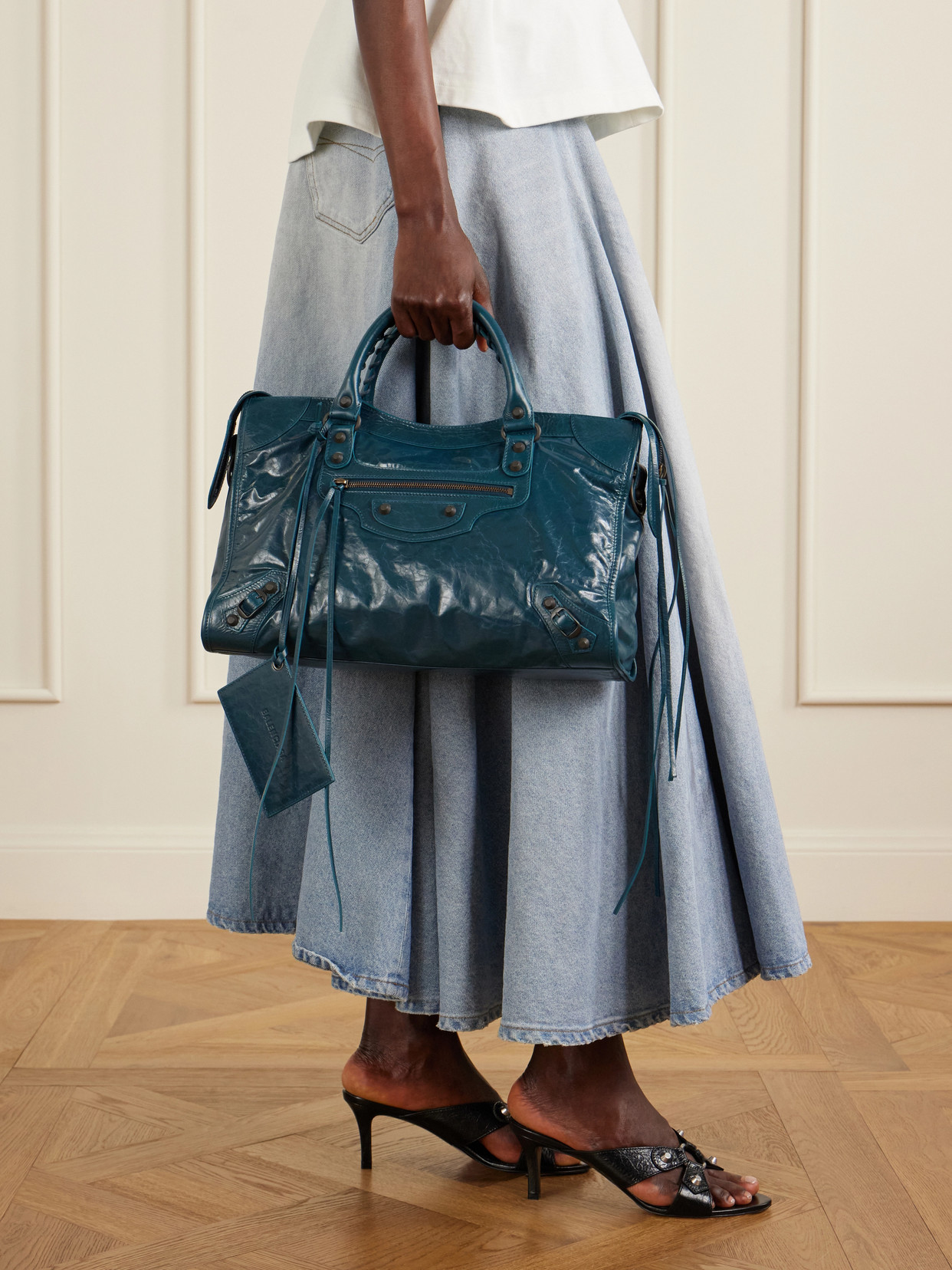 Le City Studded Leather Tote