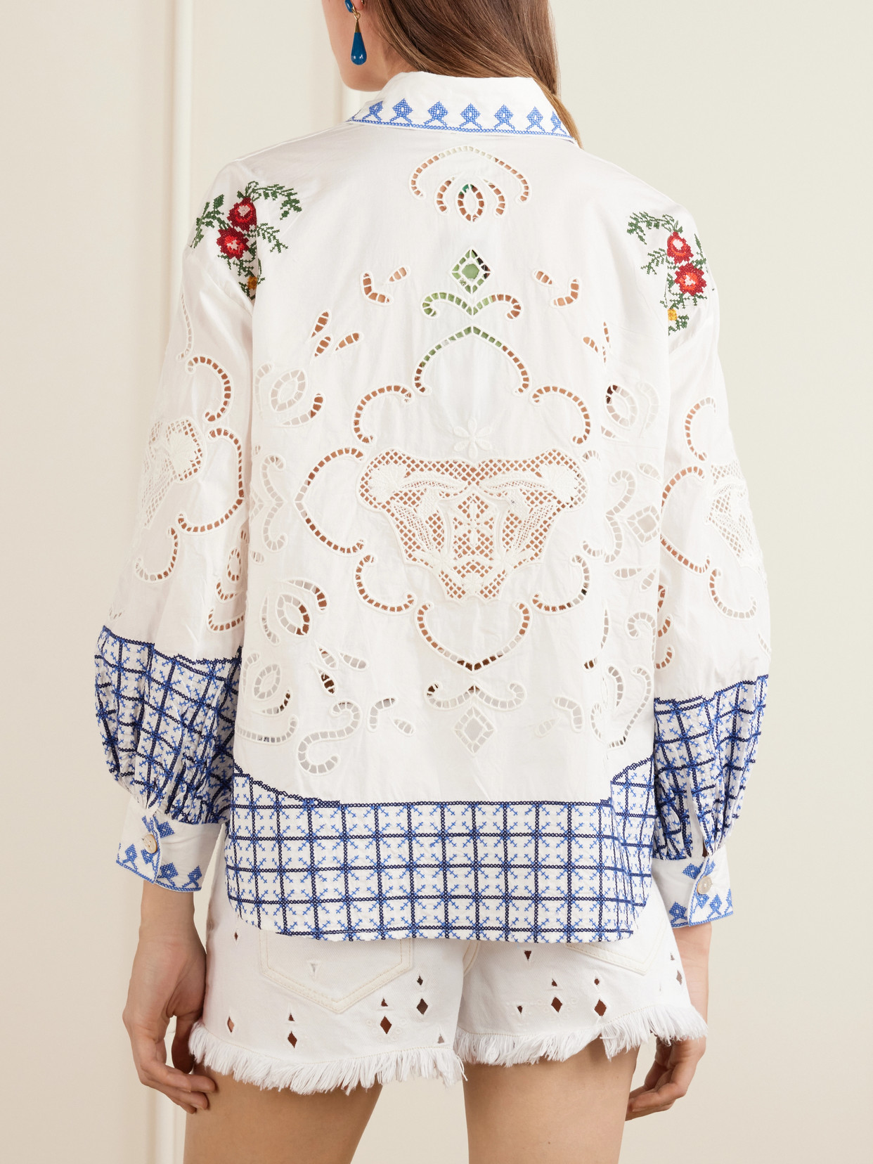 Broderie Anglaise Cotton Shirt