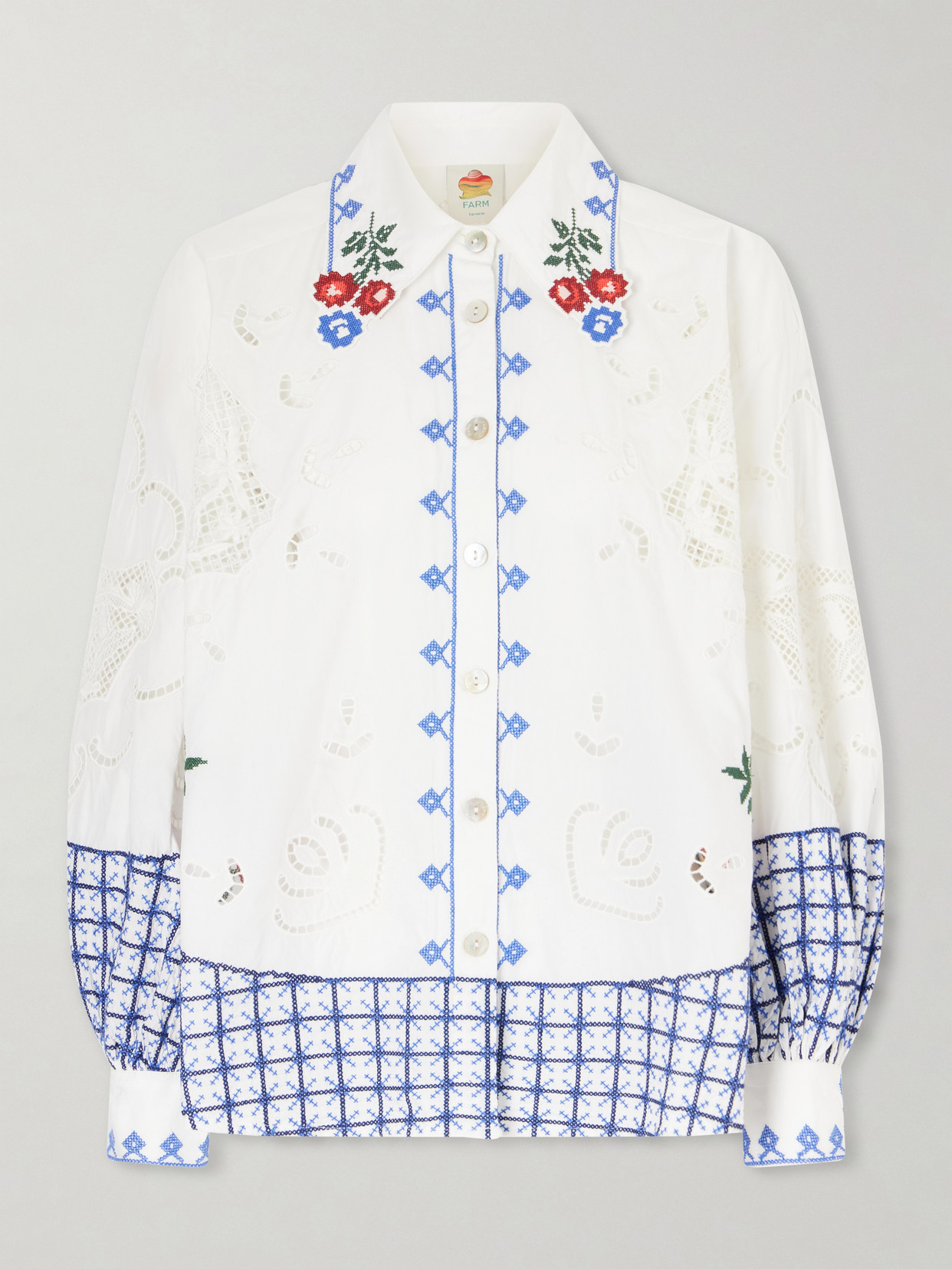 Broderie Anglaise Cotton Shirt
