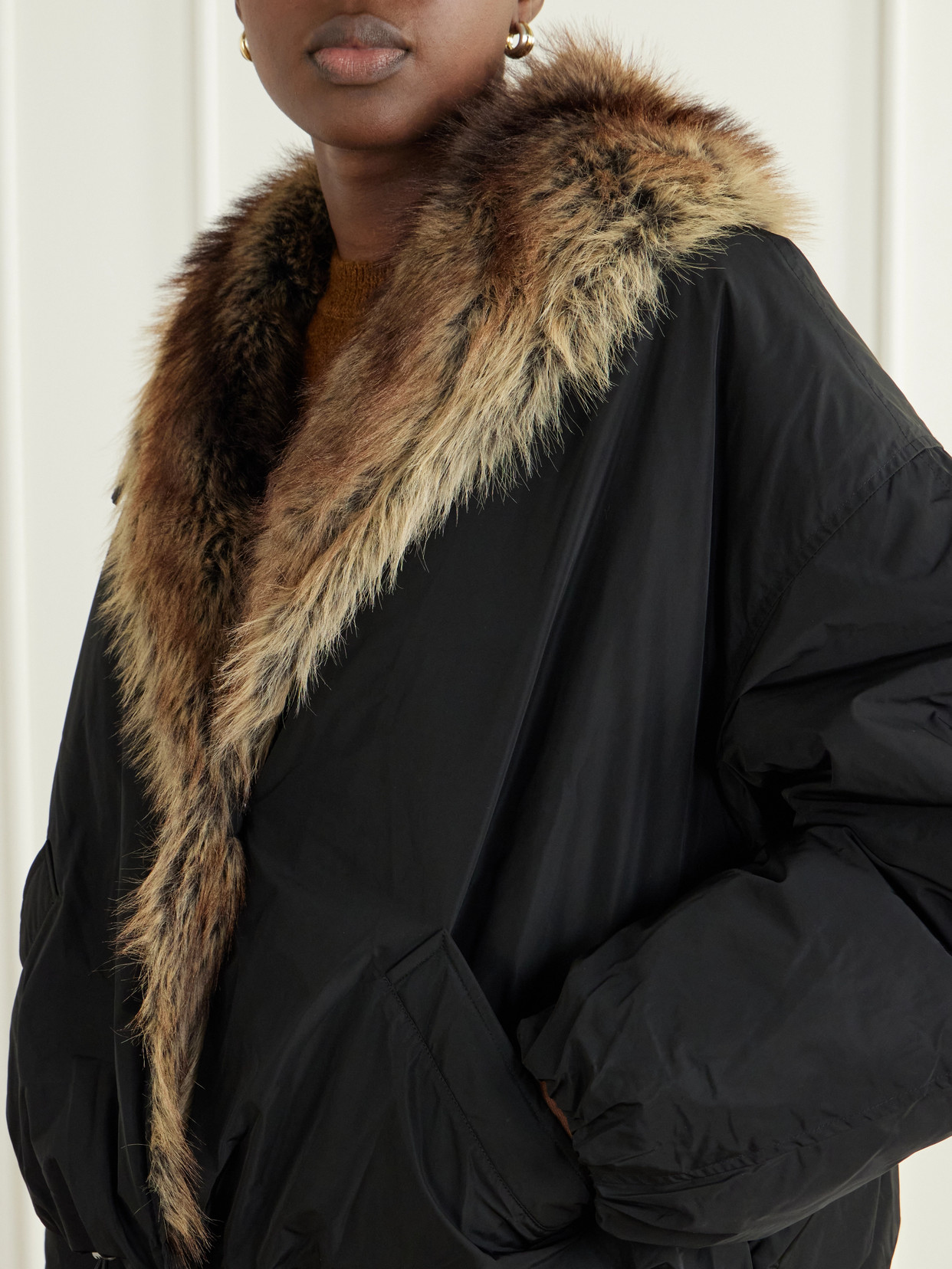 Charone Reversible Plush-Trimmed Jacket