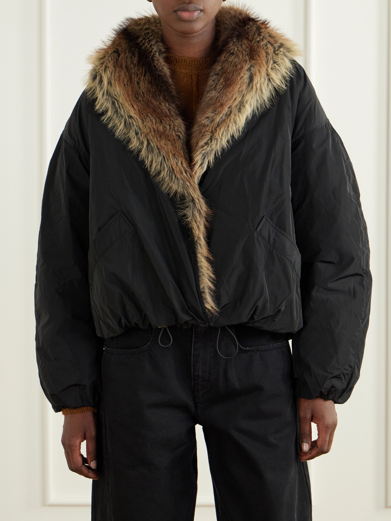 Charone Reversible Plush-Trimmed Jacket