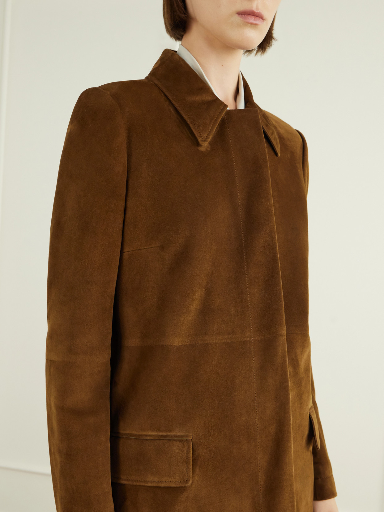 Suede Mackintosh Coat