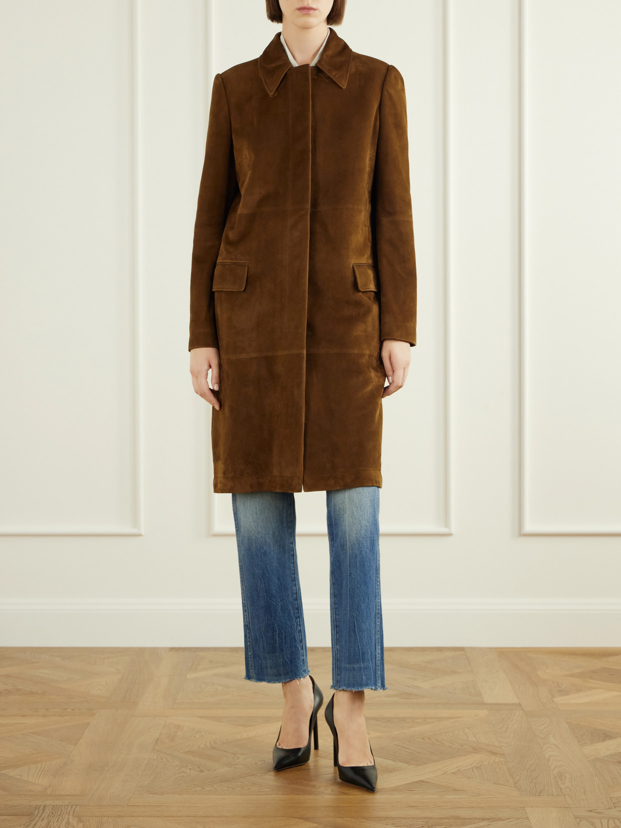 Suede Mackintosh Coat