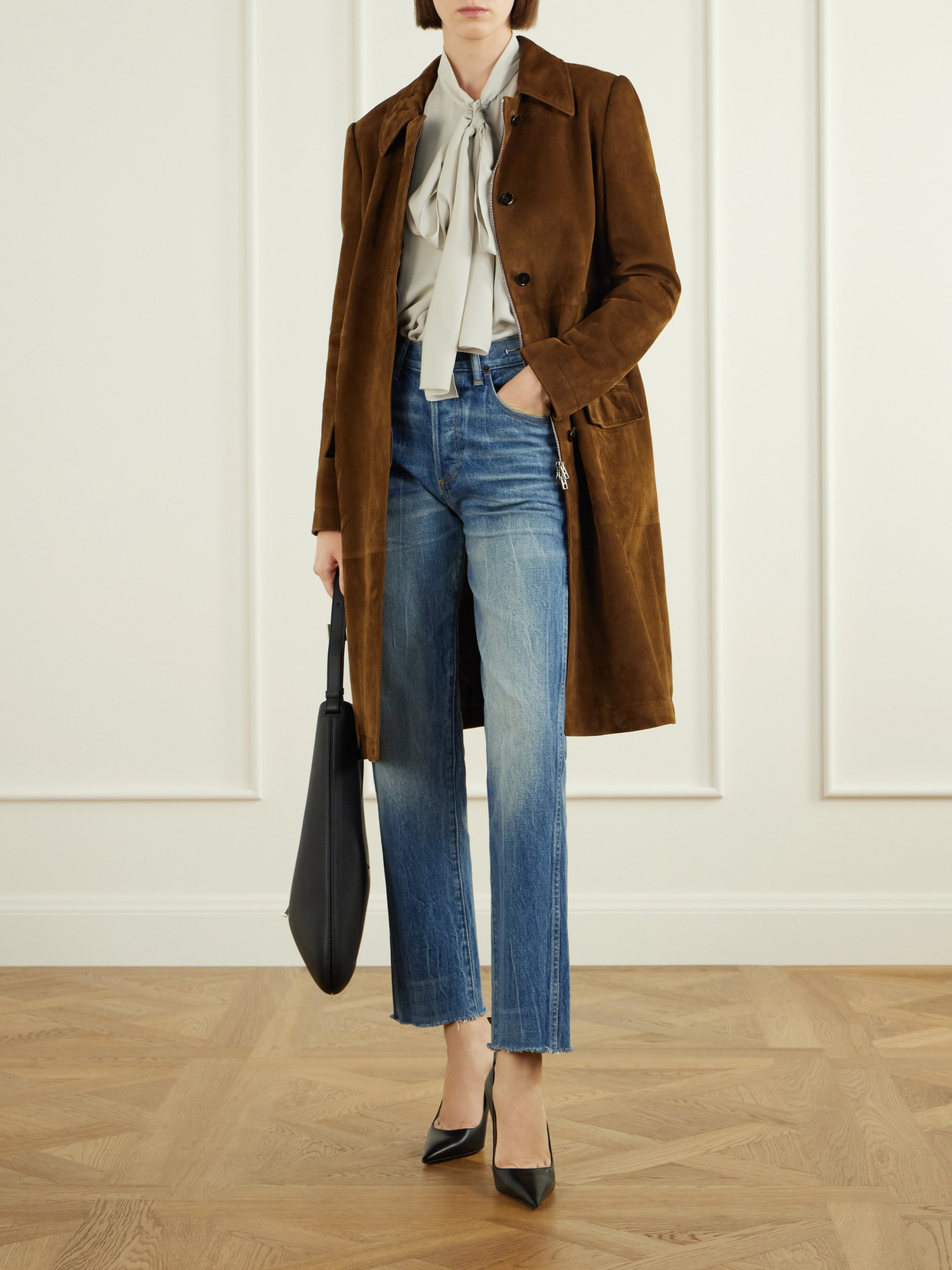 Suede Mackintosh Coat