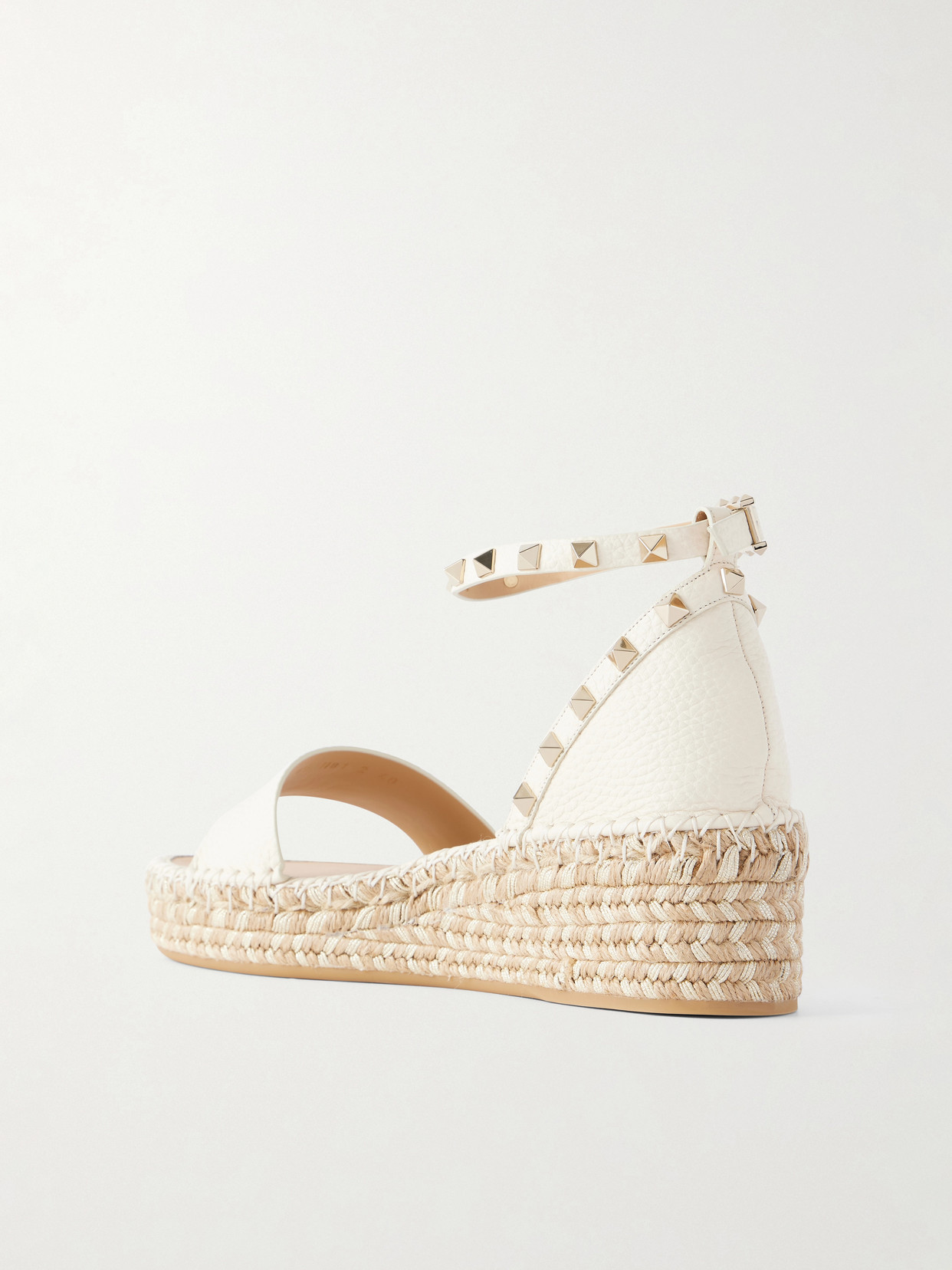 Garavani - Rockstud Double Leather Espadrillas Sandals