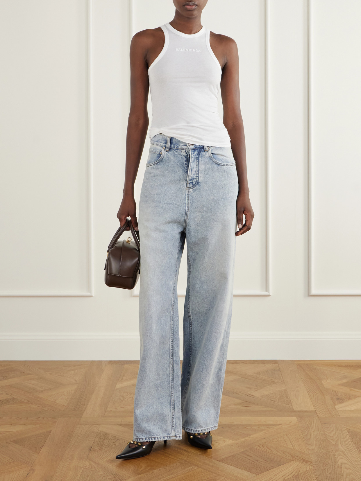 Le 7 Bowling Full-Grain Shoulder Bag
