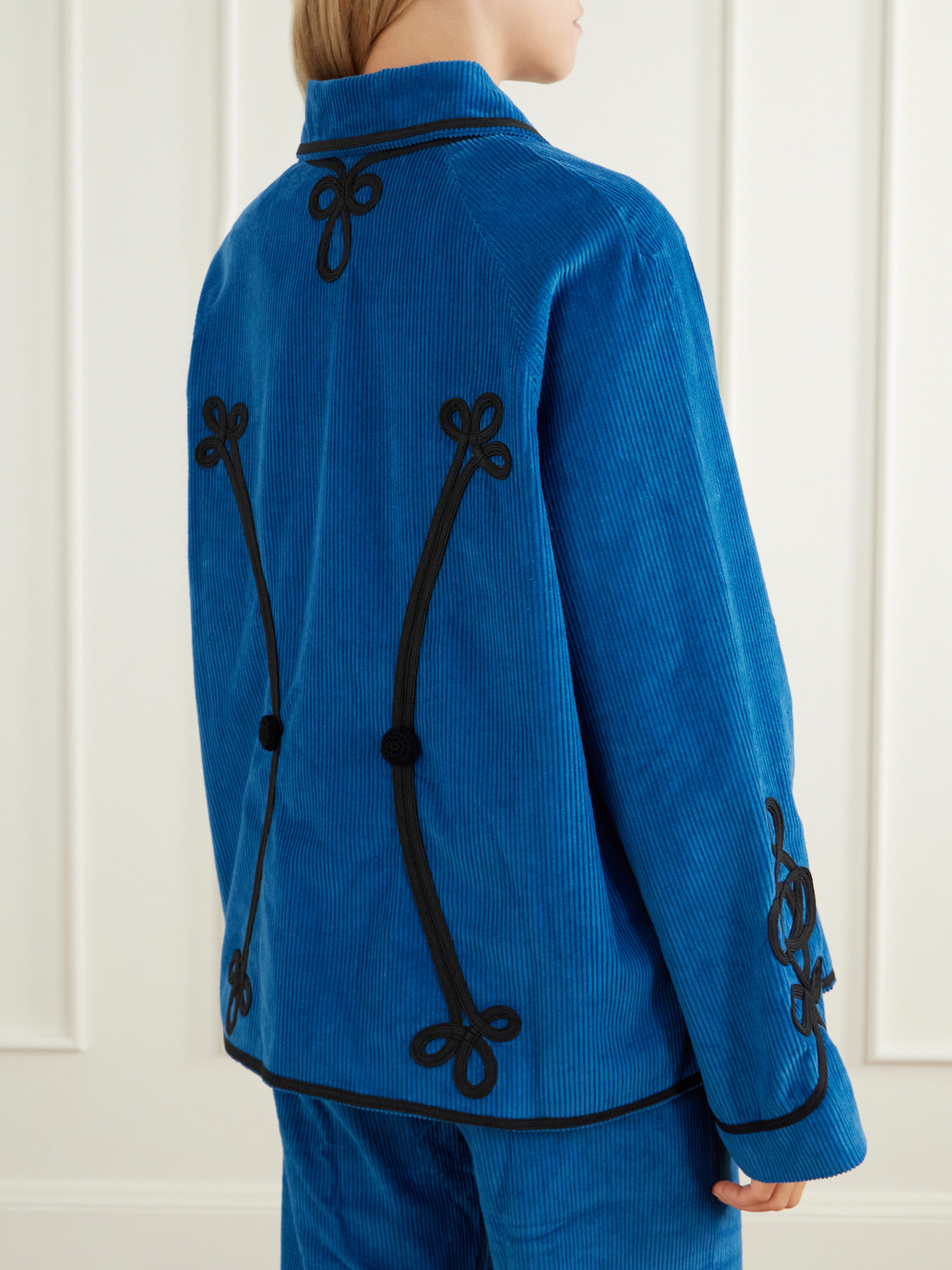 Stagecoach Embellished Embroidered Cotton-Corduroy Jacket