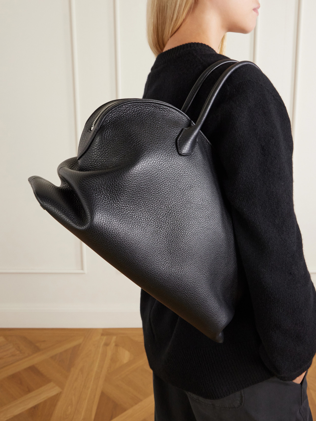 Agnes 15 Textured-Leather Shoulder Bag