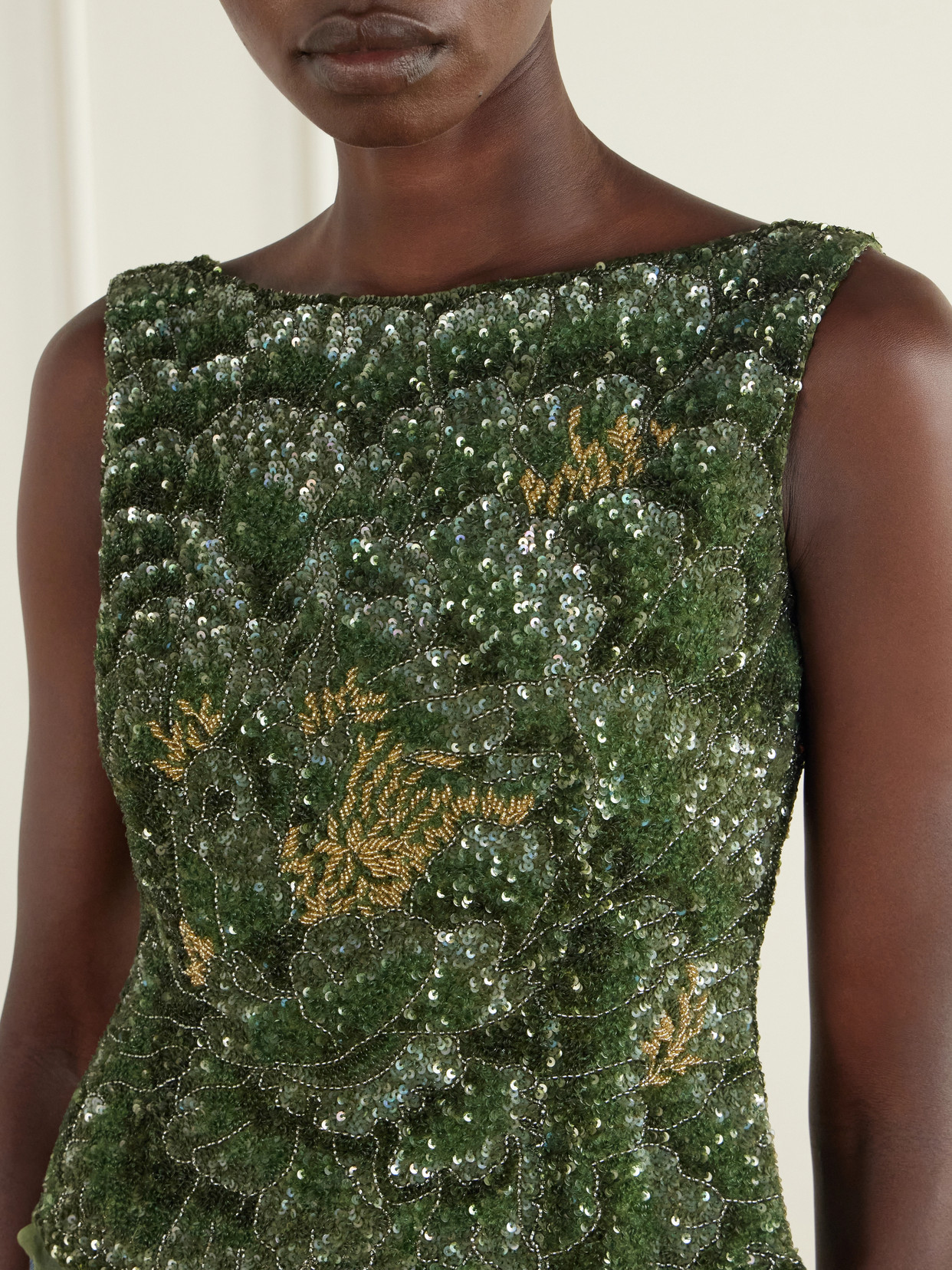 Sequined Crepe Blouse