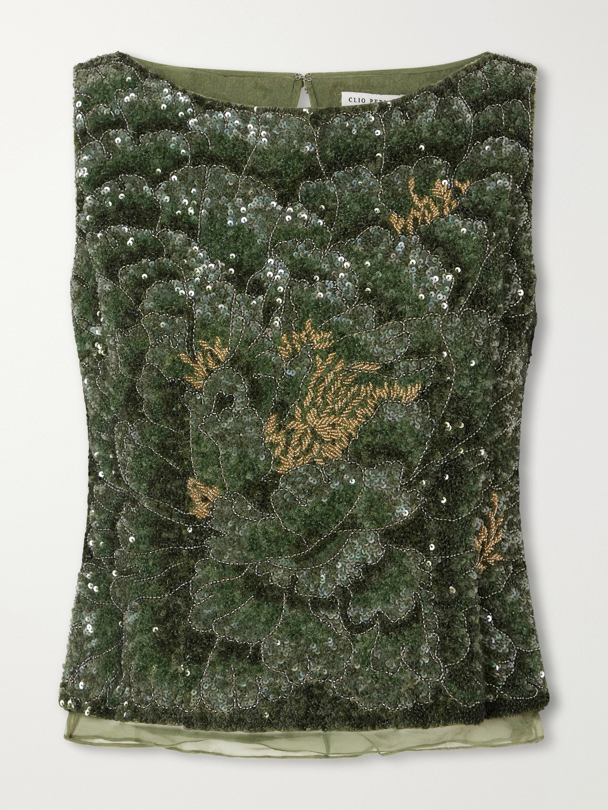 Sequined Crepe Blouse