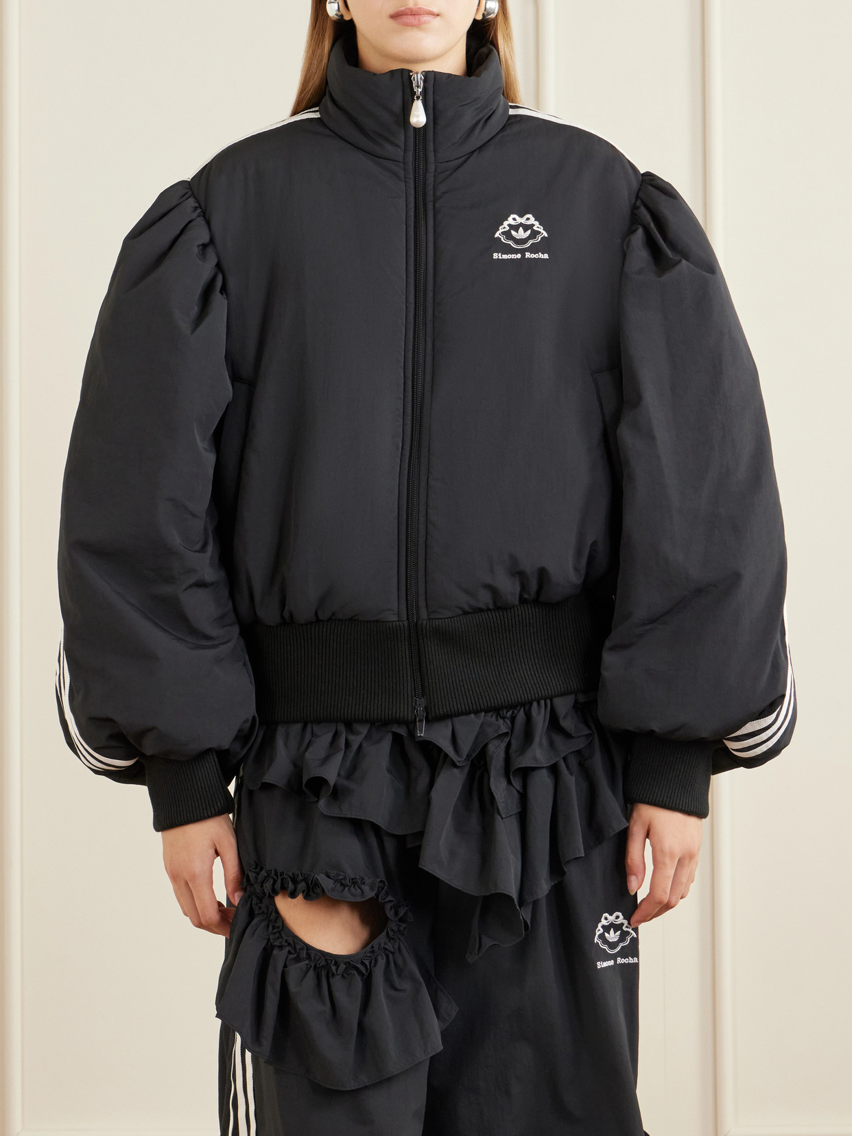 + Adidas Originals Firebird Logo-Embroidered Padded Jacket