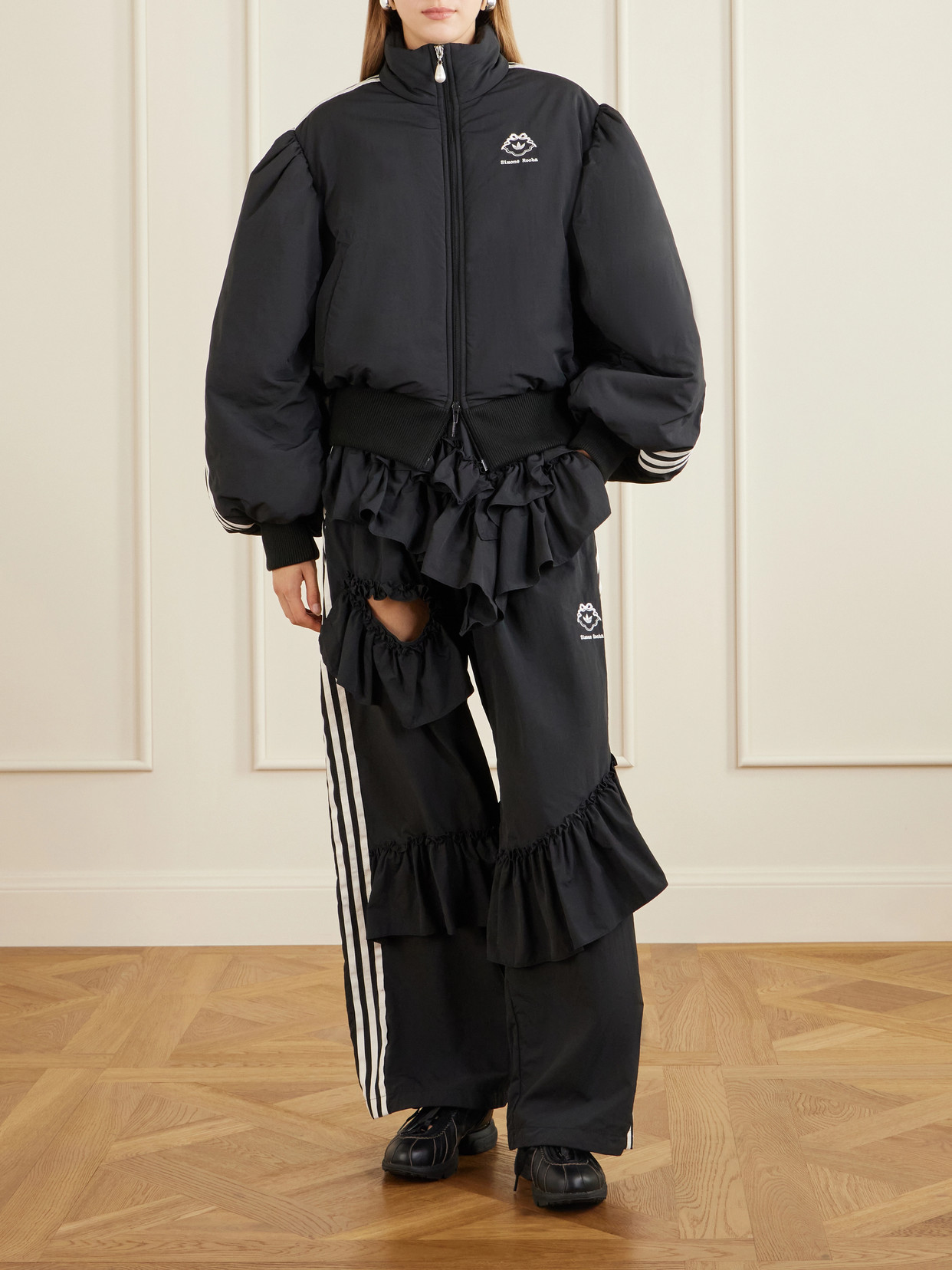 + Adidas Originals Firebird Logo-Embroidered Padded Jacket