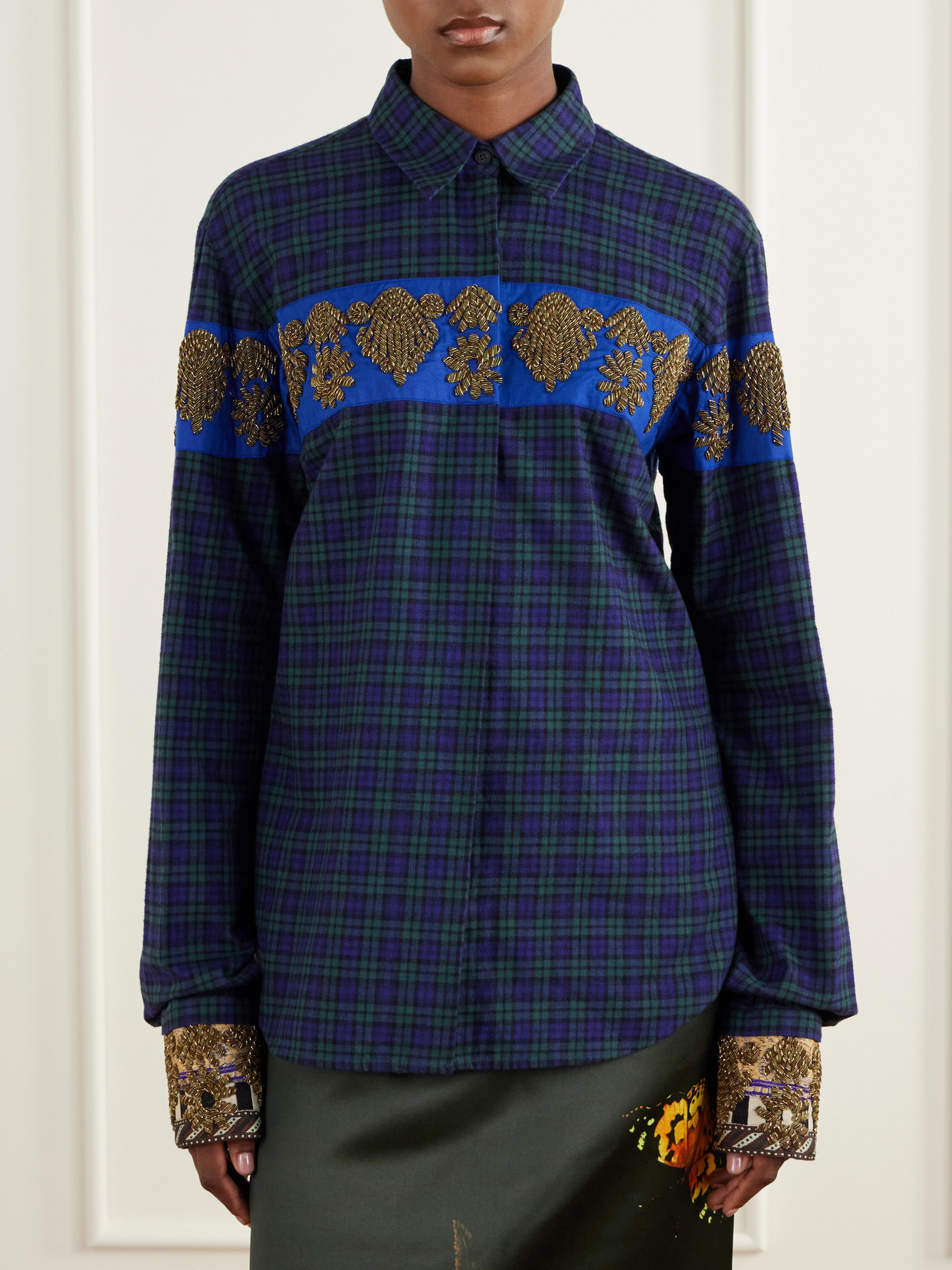 Checked Cotton-Flannel Shirt