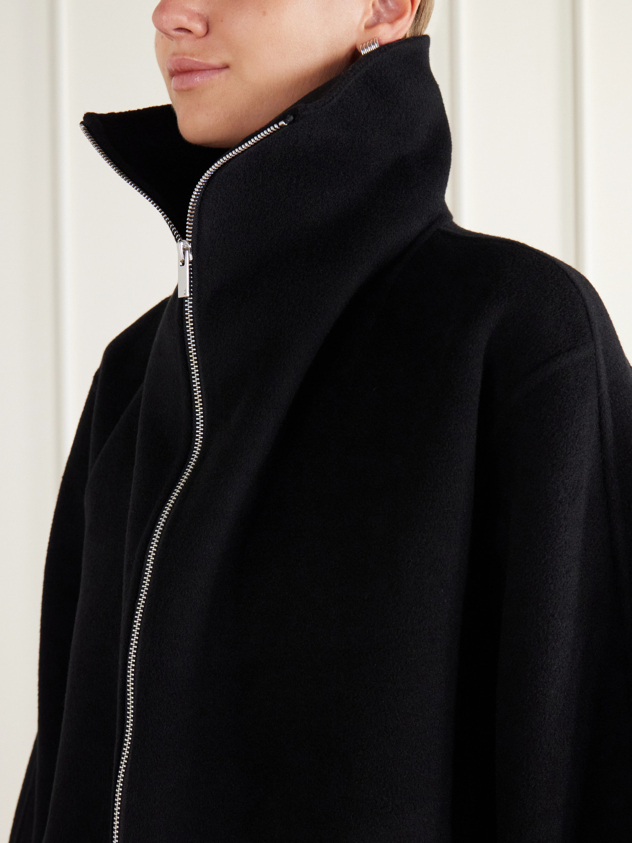 Lindy Brushed Wool-Blend Coat