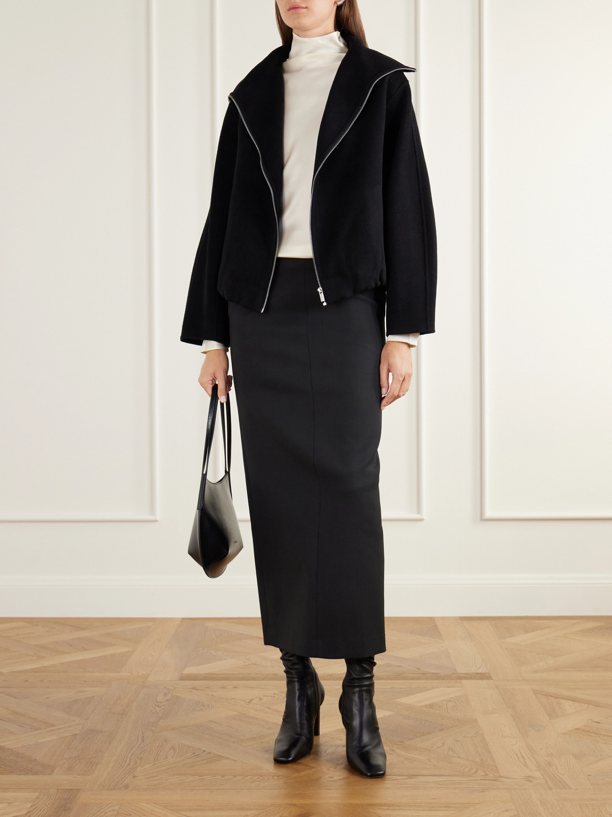 Lindy Brushed Wool-Blend Coat