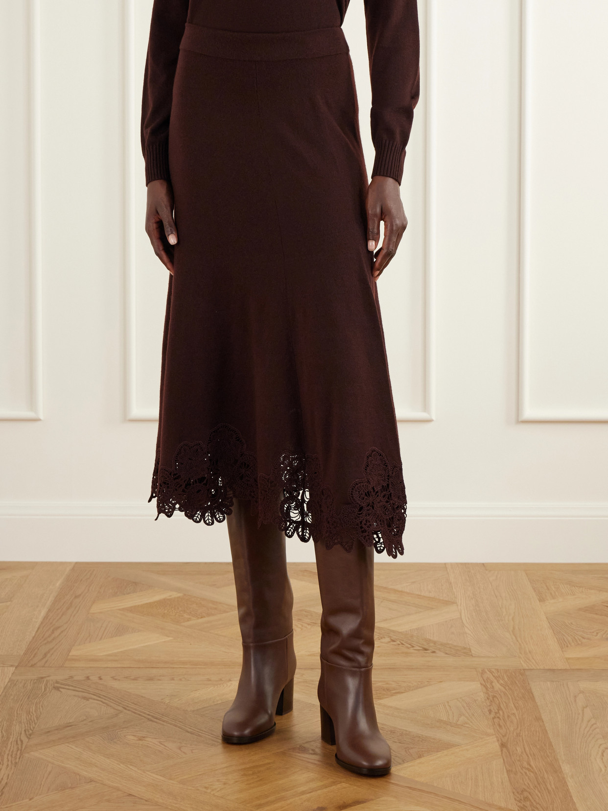Valiant Lace-Trimmed Midi