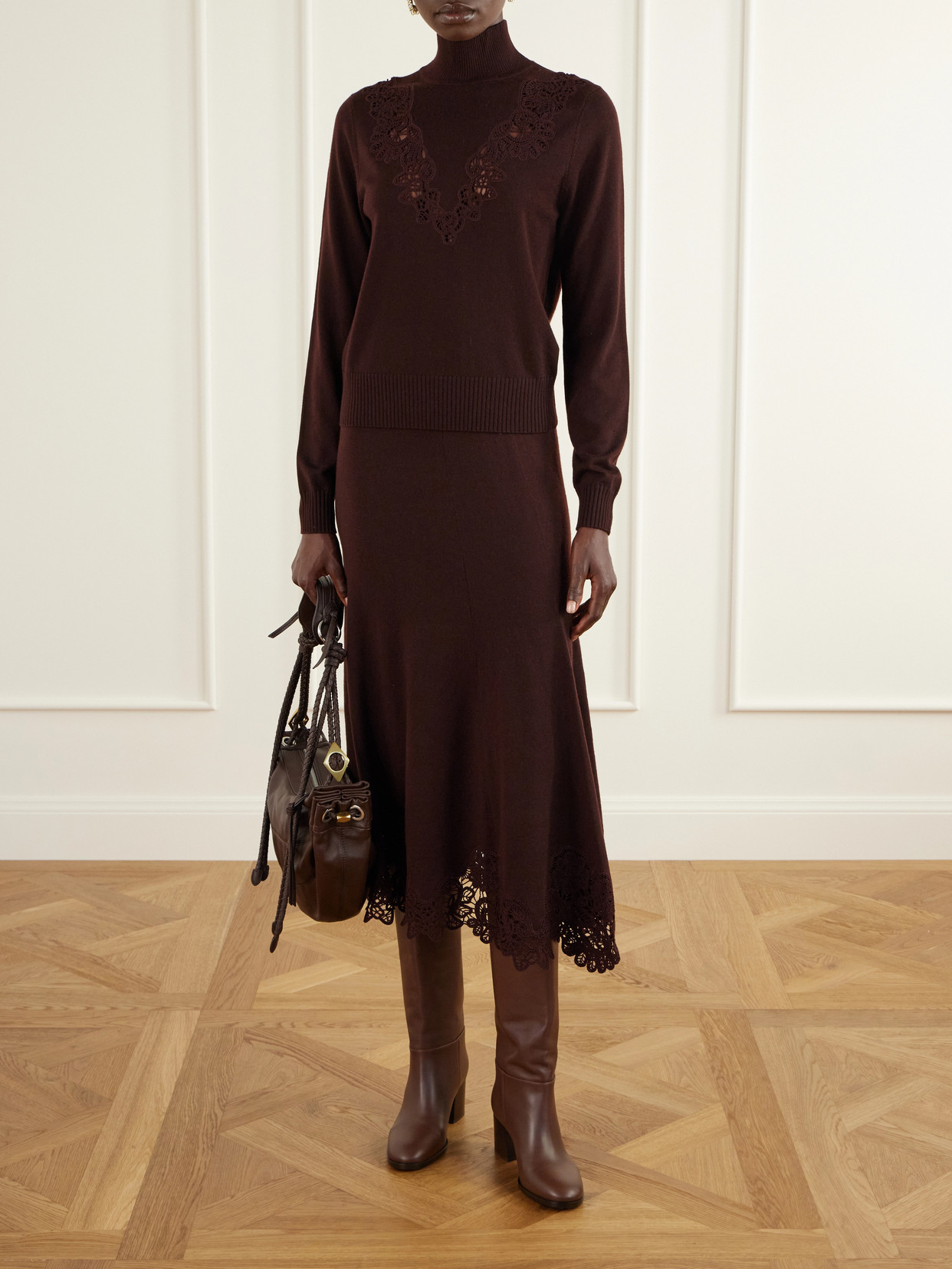 Valiant Lace-Trimmed Midi