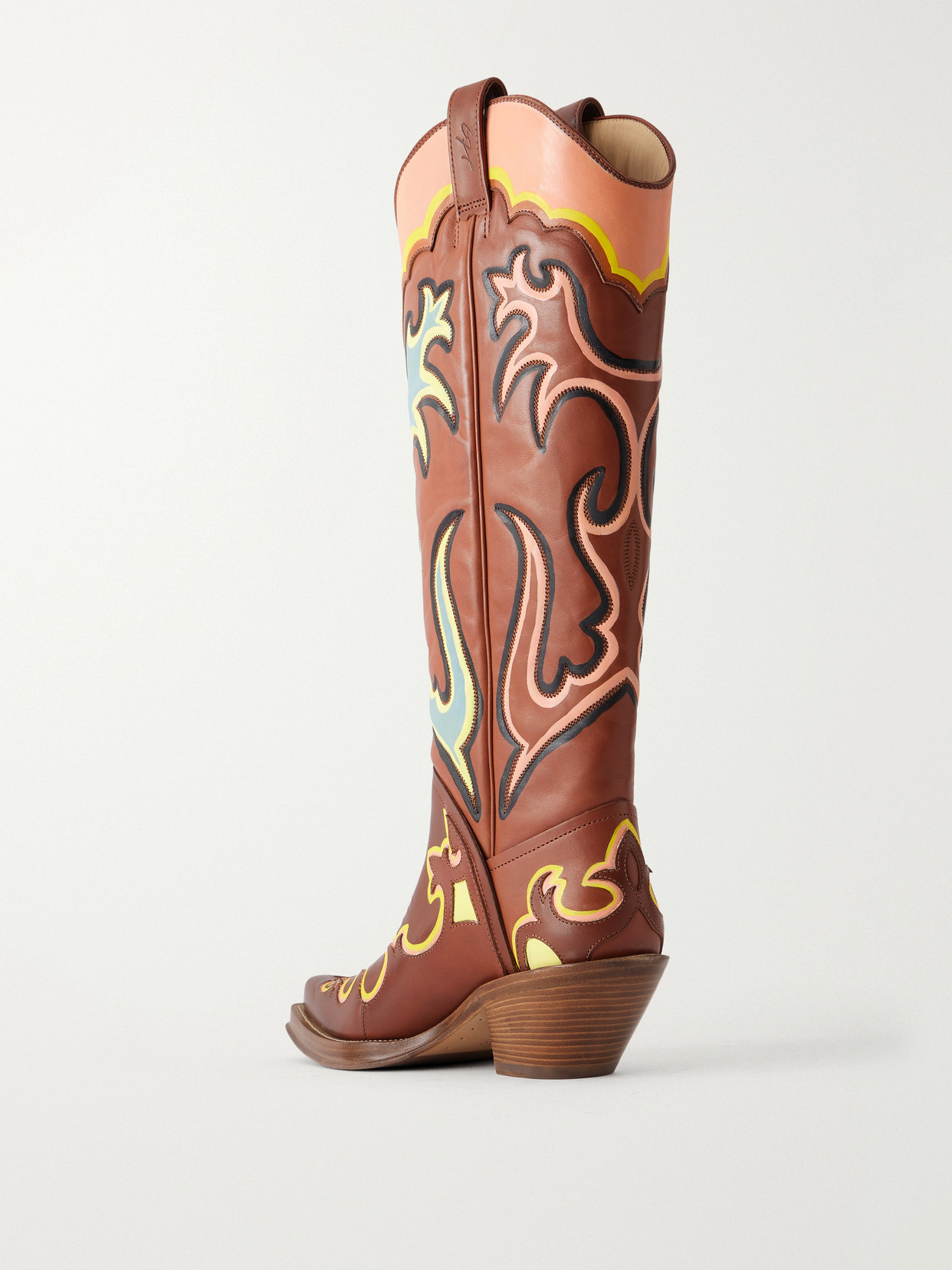 Capitana Painted Leather Knee Boots