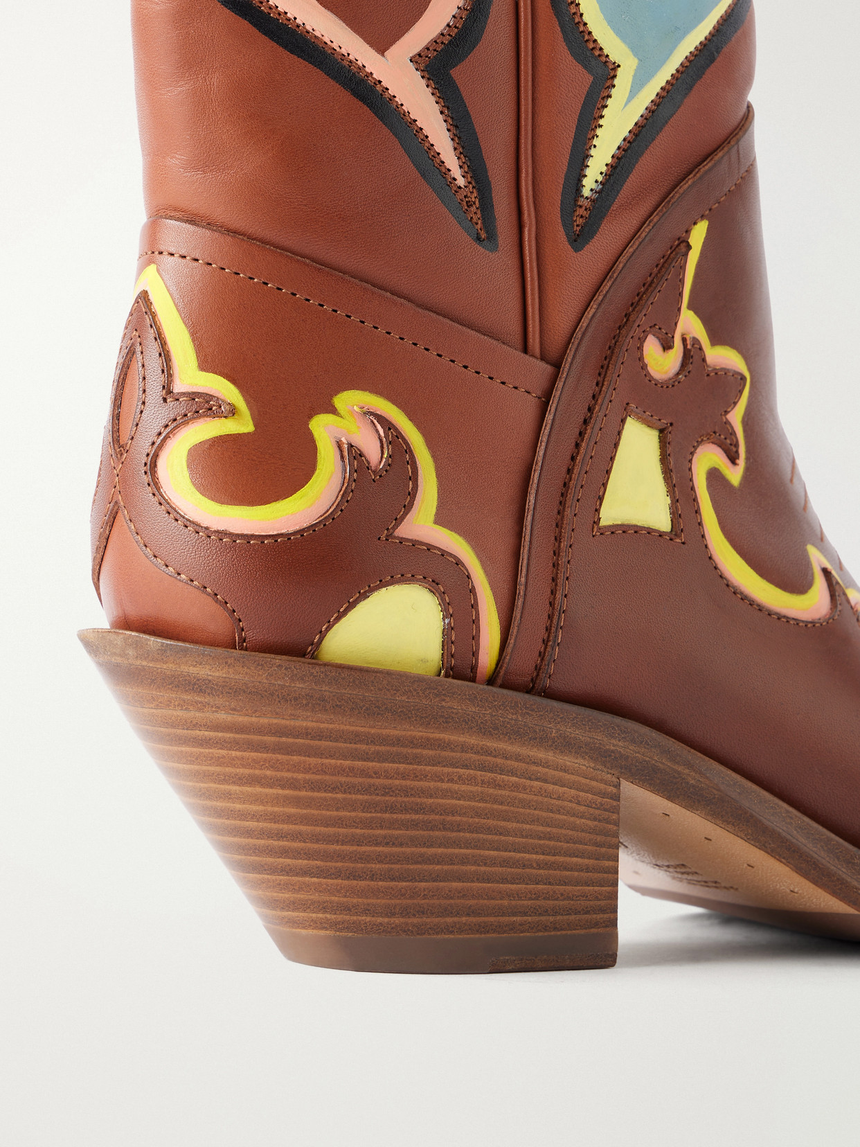 Capitana Painted Leather Knee Boots