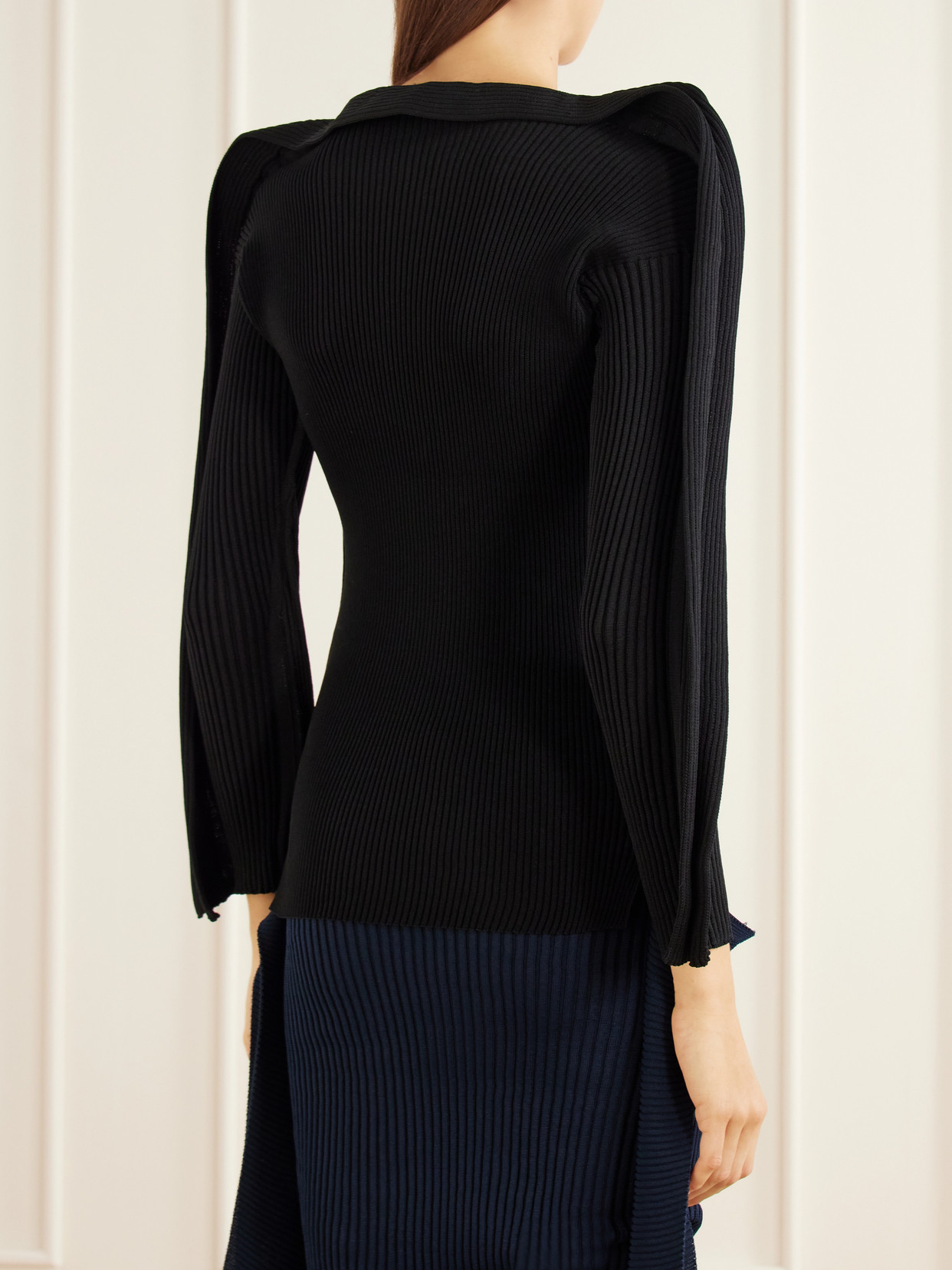 Prance Stretch Rib-Knit Top