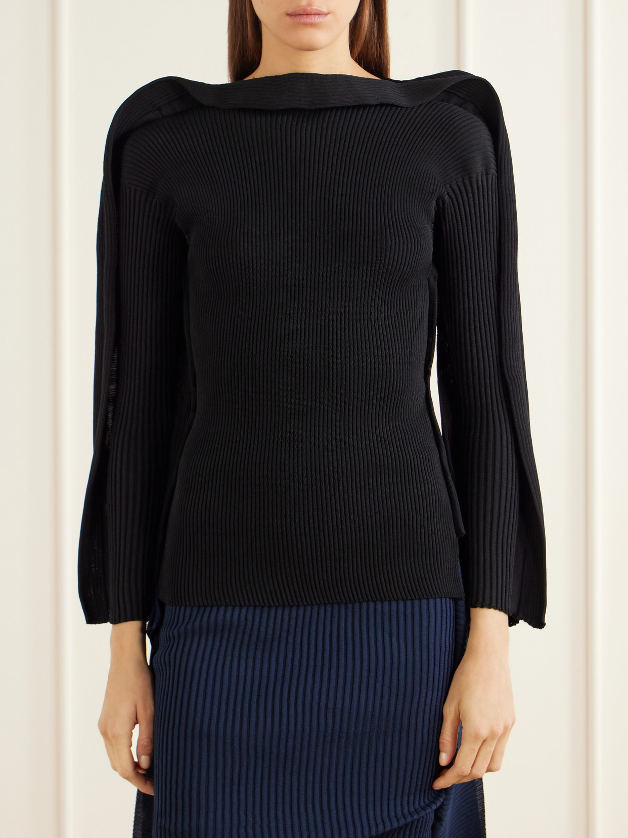 Prance Stretch Rib-Knit Top