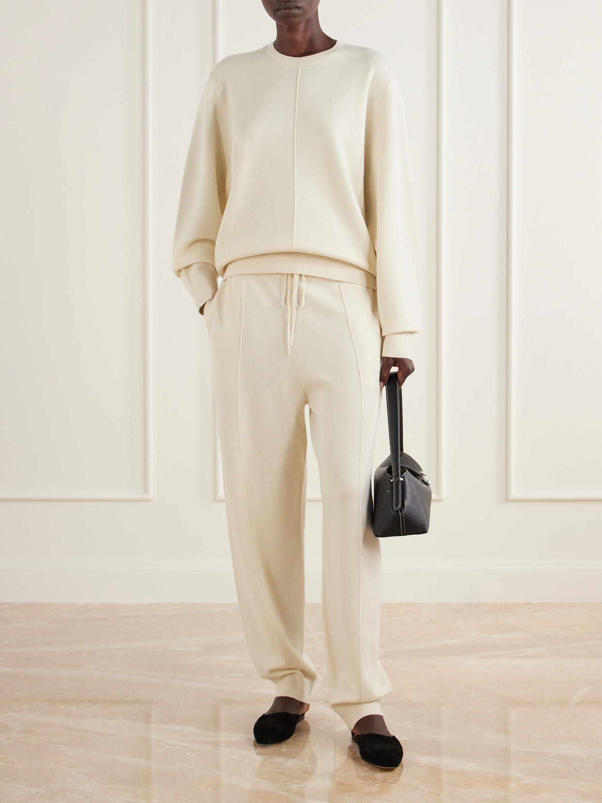Pintucked Sweatshirt
