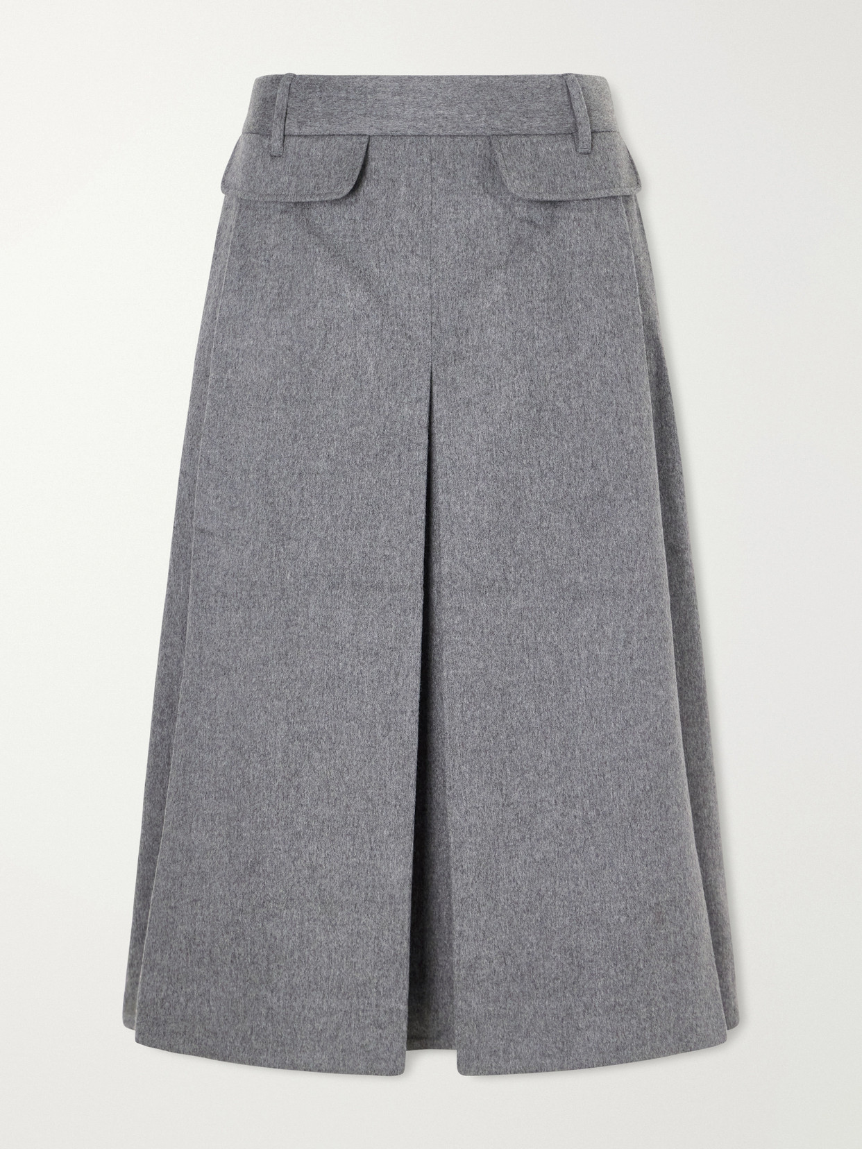 Pleated Wool And Cashmere-Blend Midi