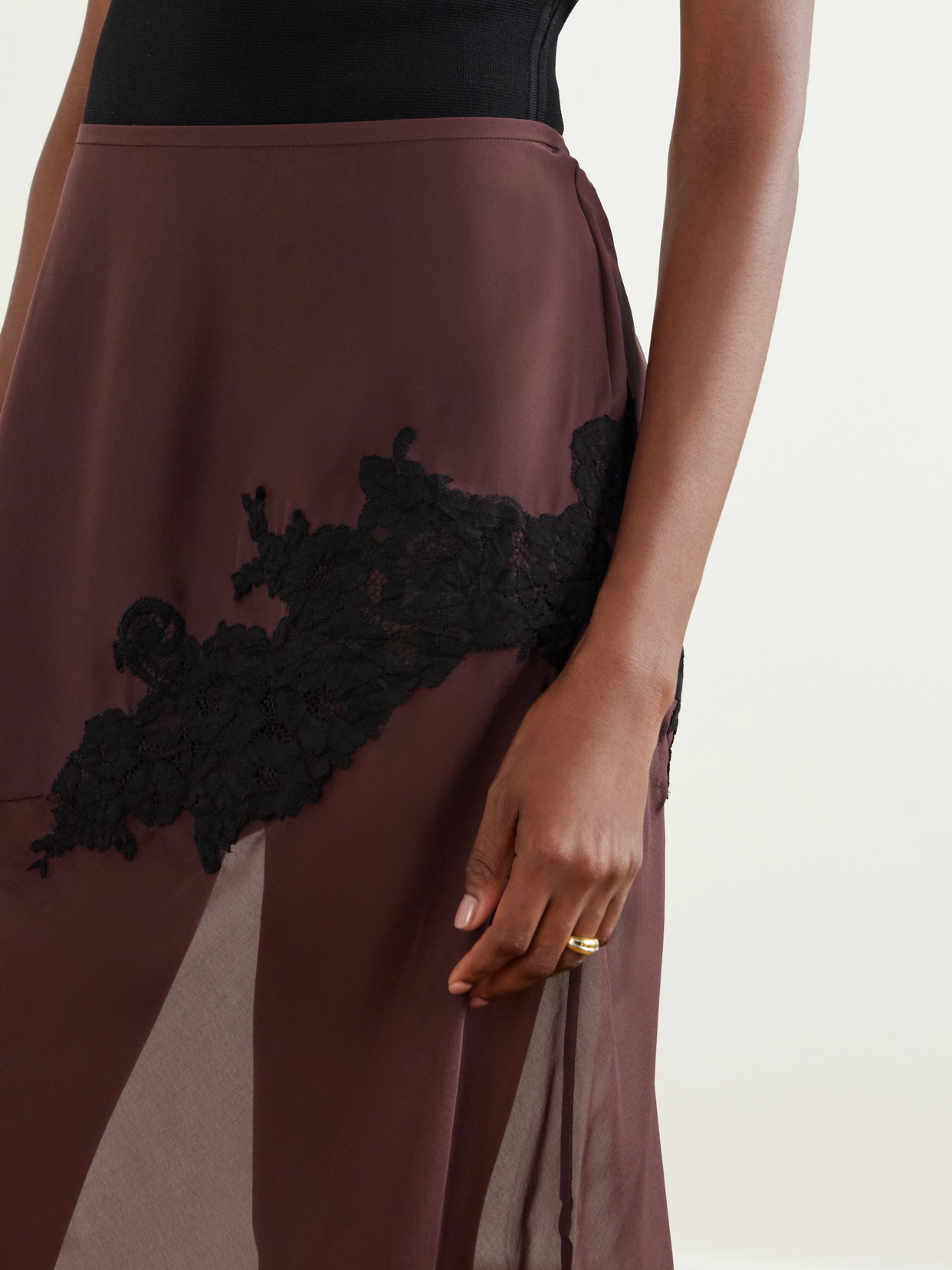 . - Noria Lace-Trimmed Midi