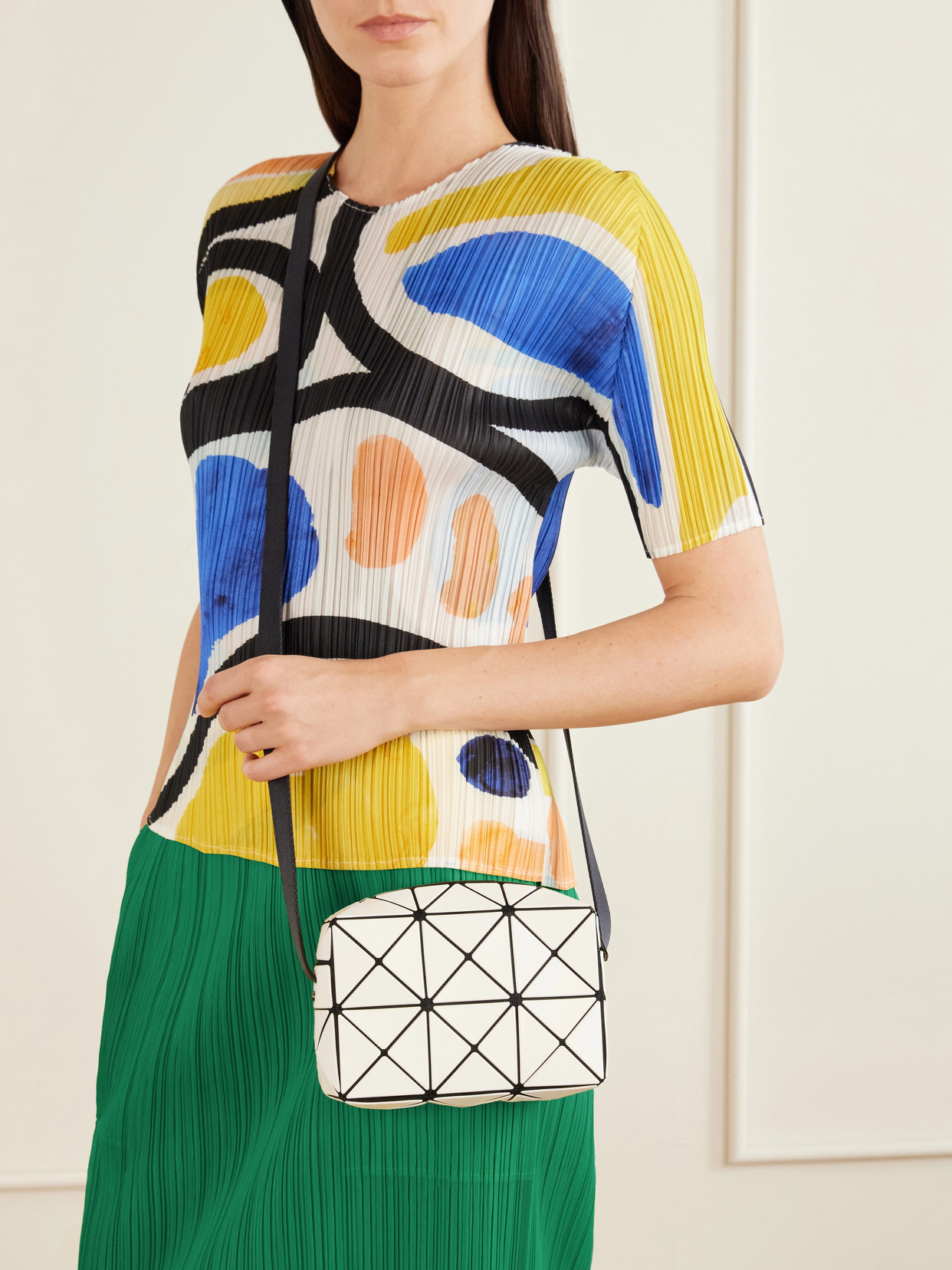 Cuboid Glossed Shoulder Bag