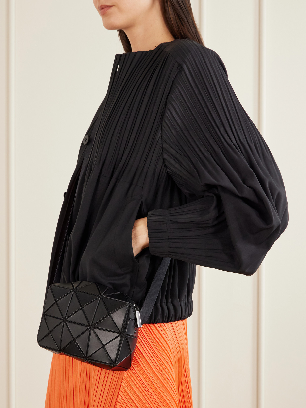 Cuboid Glossed Shoulder Bag