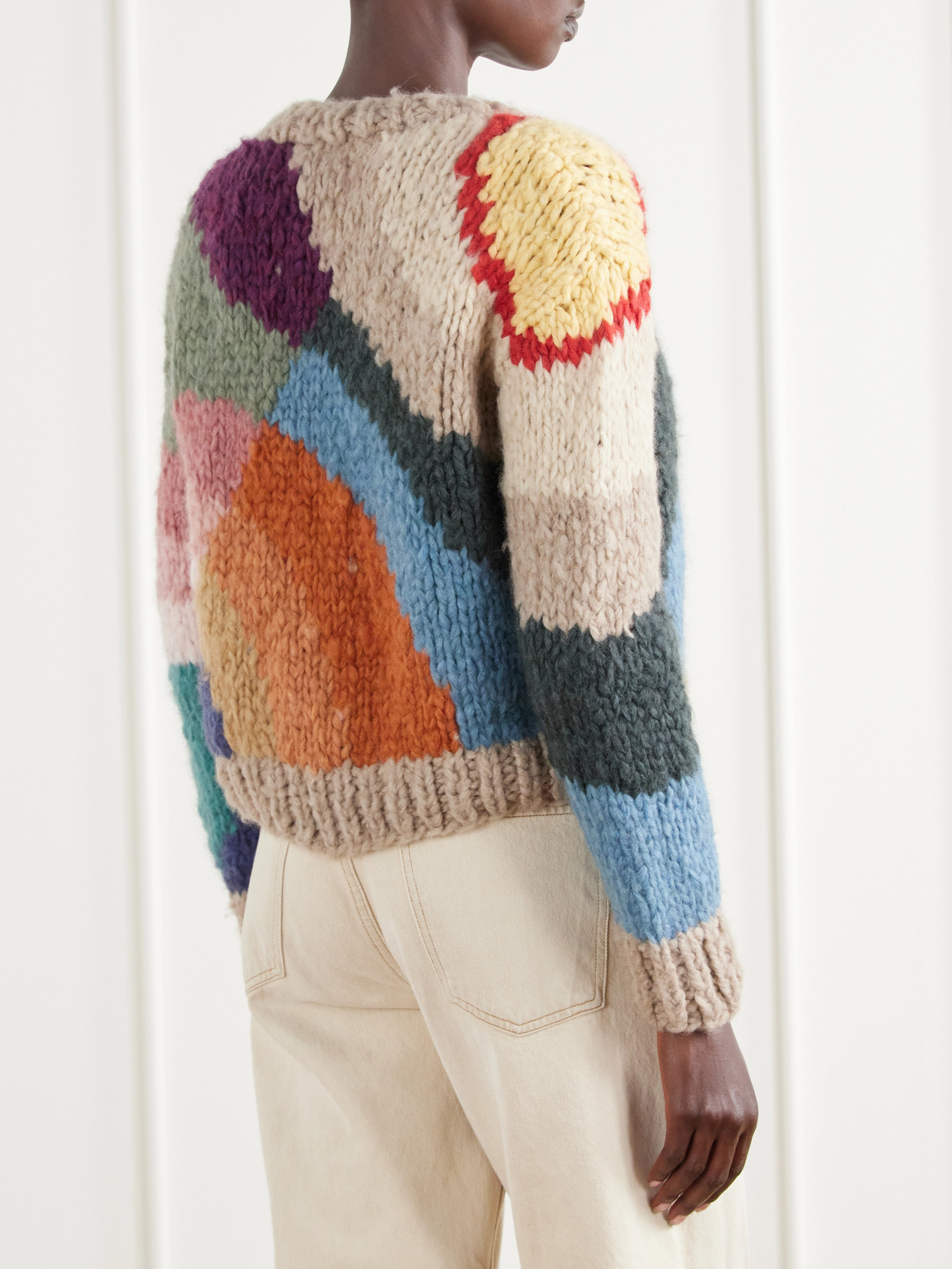 Emilia Jooshi Intarsia-Knit Cashmere Sweater