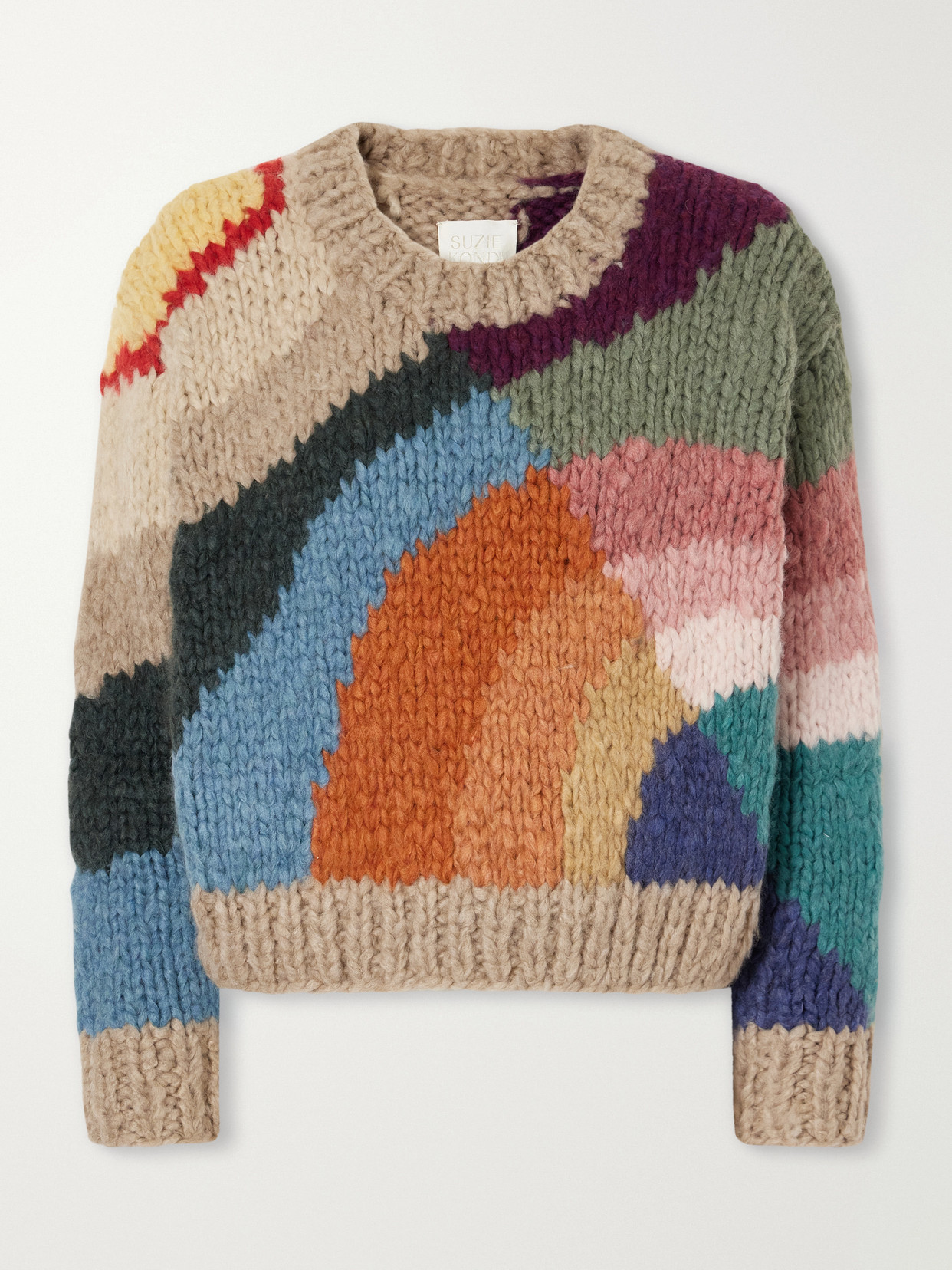 Emilia Jooshi Intarsia-Knit Cashmere Sweater
