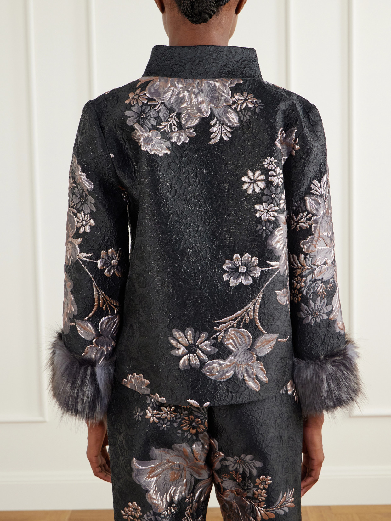 Arcadia Floral-Brocade Jacket