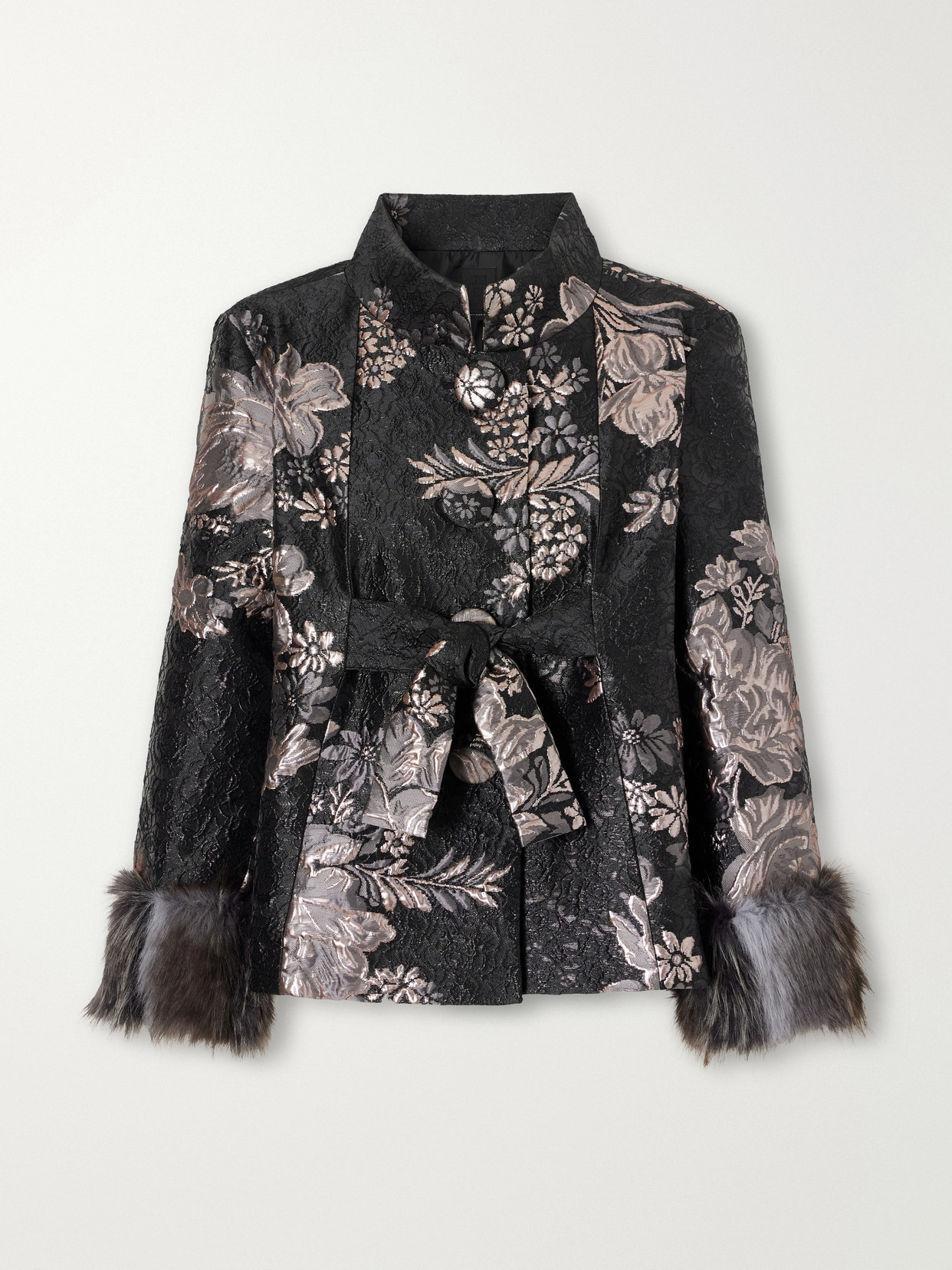 Arcadia Floral-Brocade Jacket
