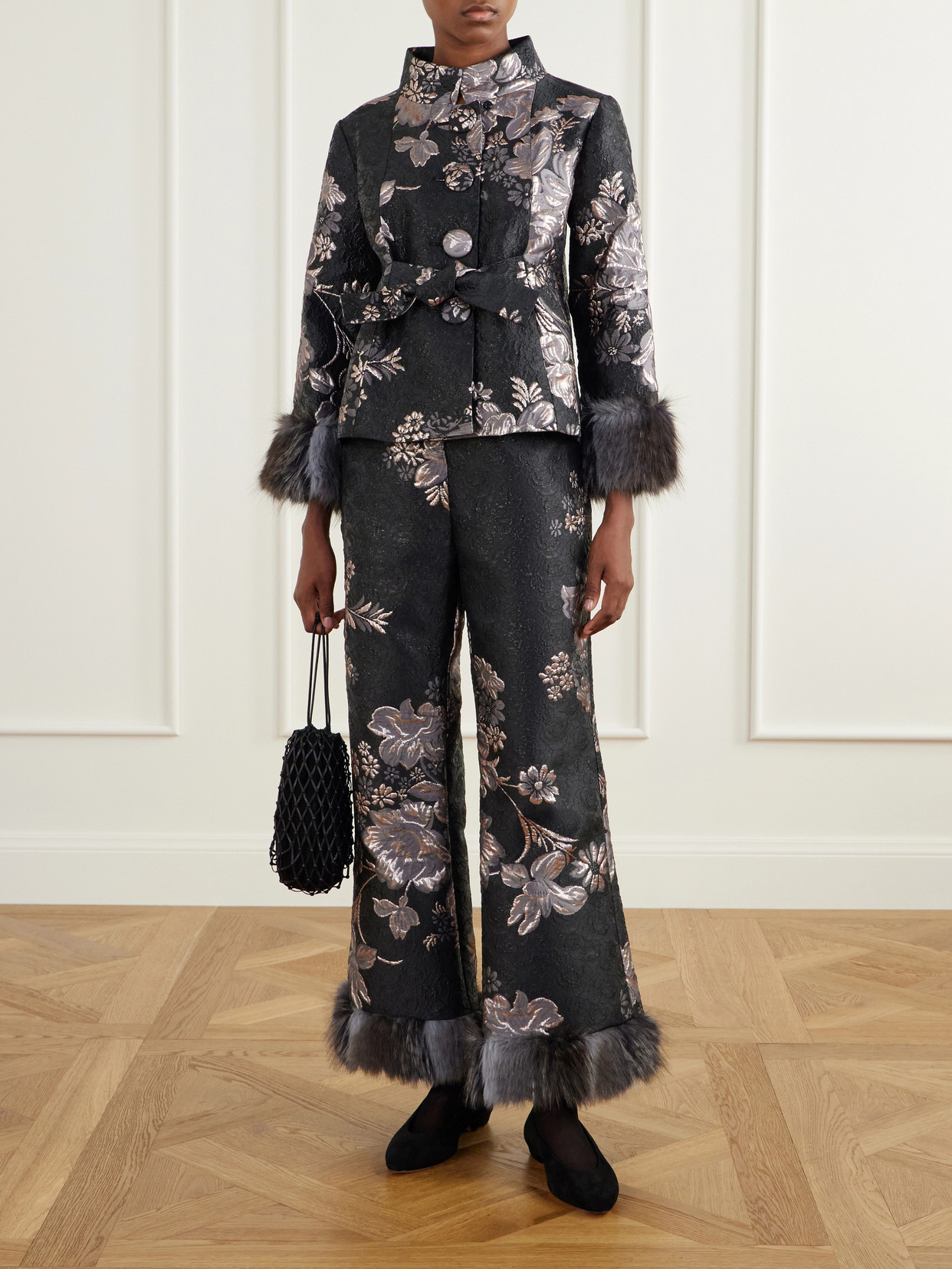 Arcadia Floral-Brocade Jacket