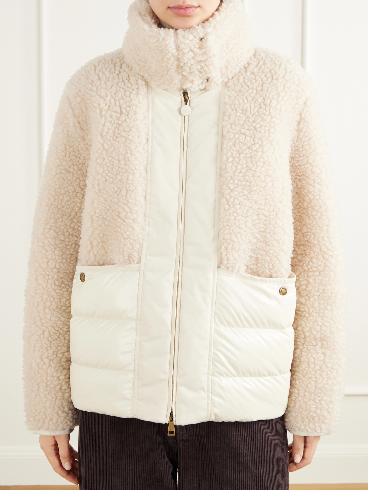 Glorieux Plush And Gabardine-Trimmed Shell Down Jacket