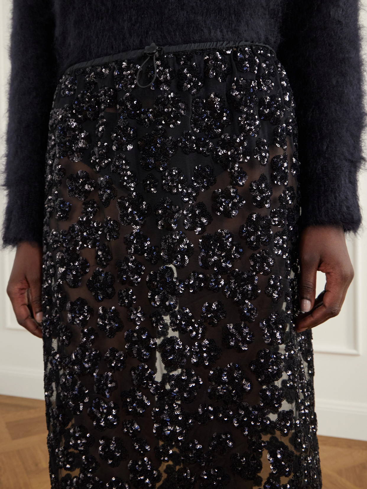 Bria Sequined-Embellished Midi