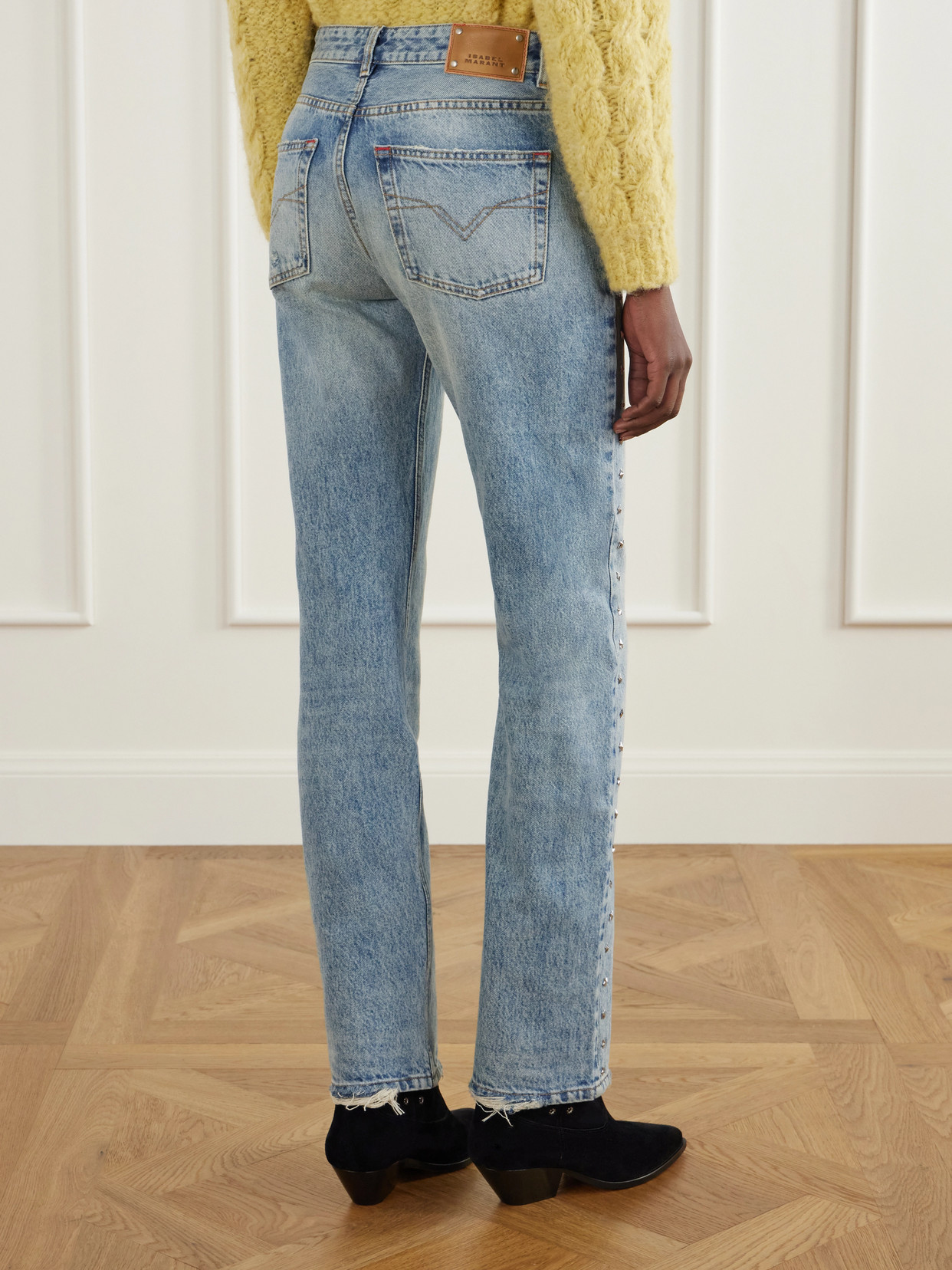 Dayali Mid-Rise Straight-Leg Jeans