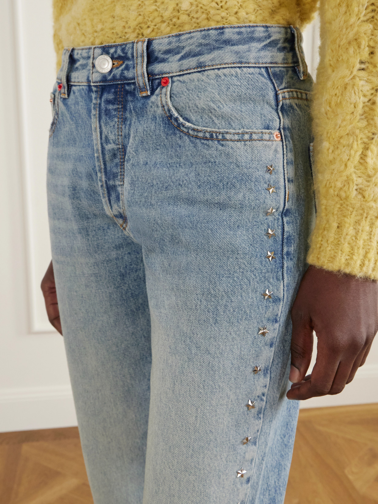 Dayali Mid-Rise Straight-Leg Jeans