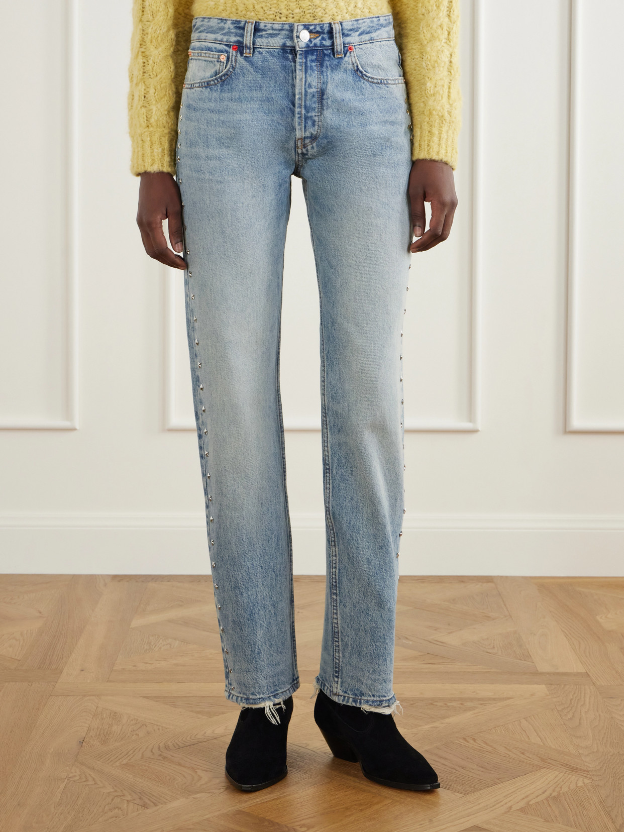 Dayali Mid-Rise Straight-Leg Jeans