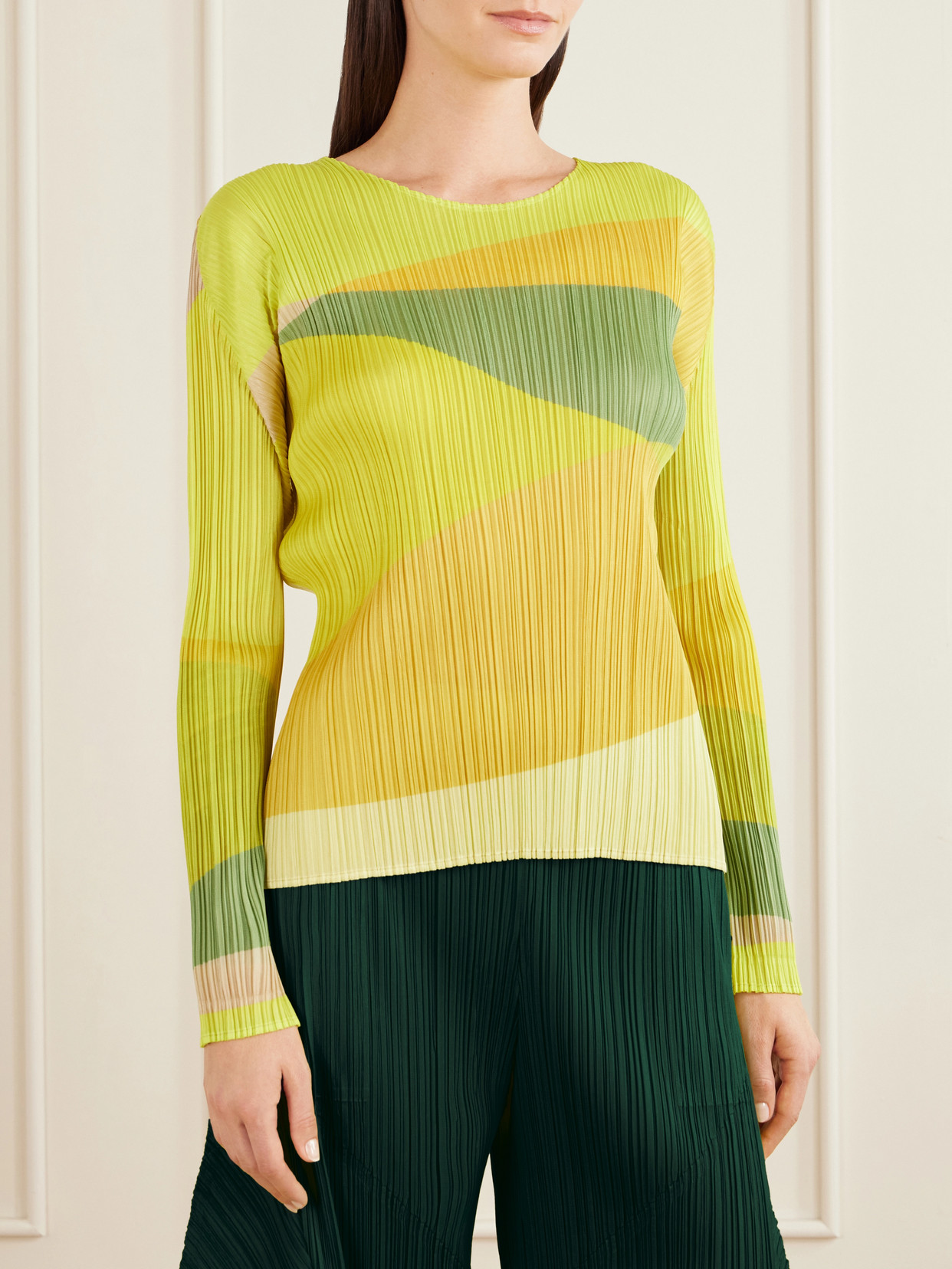 Issey Miyake - Orbit Printed Plissé Top