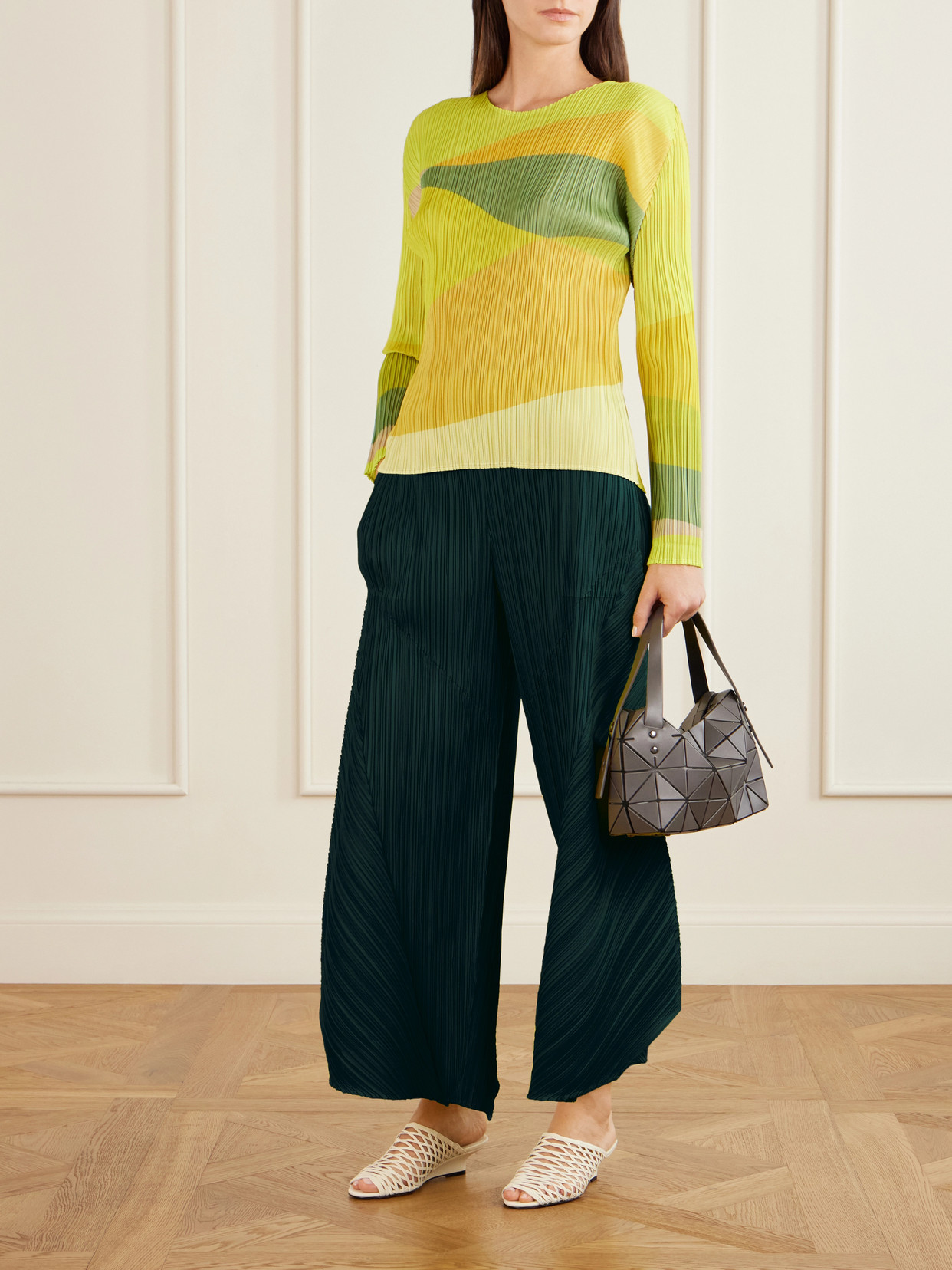Issey Miyake - Orbit Printed Plissé Top