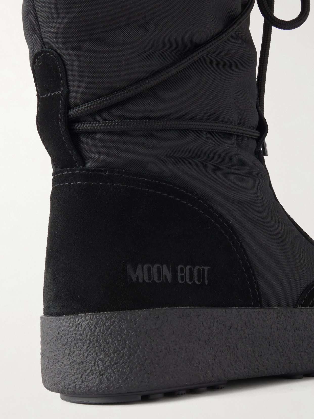 Ltrack Legacy Suede-Trimmed Nylon Knee Boots