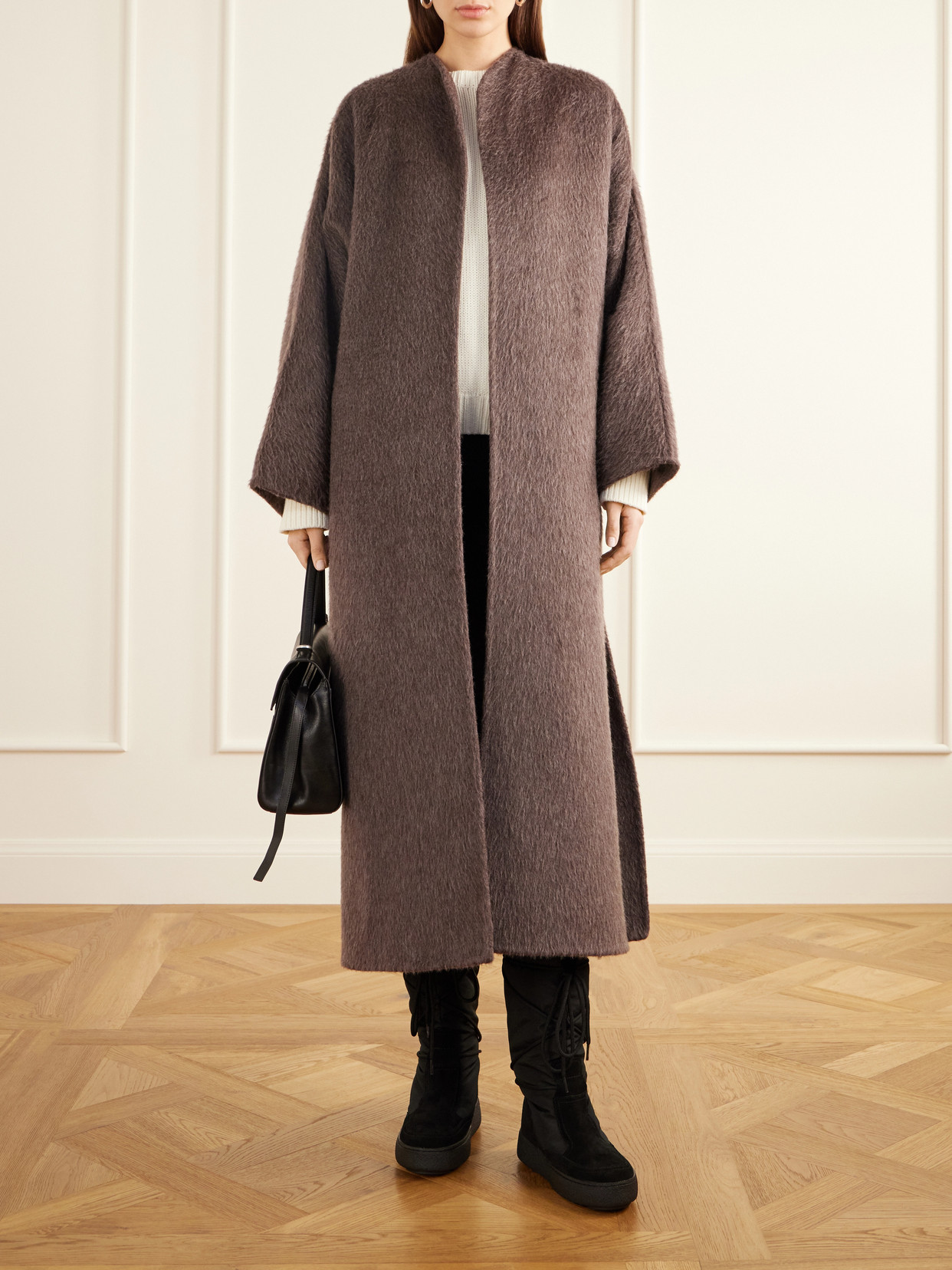 Ltrack Legacy Suede-Trimmed Nylon Knee Boots